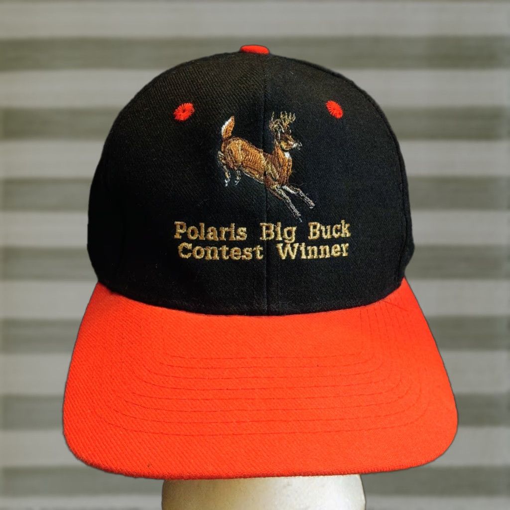 Vintage KC Trucker Hat Black Red Snapback Deer Embroidery Vintage KC Hat Adjustable Unisex Adults 90s Funny Hunting Animals Mens Women’s Size ONE SIZE - 1 Thumbnail