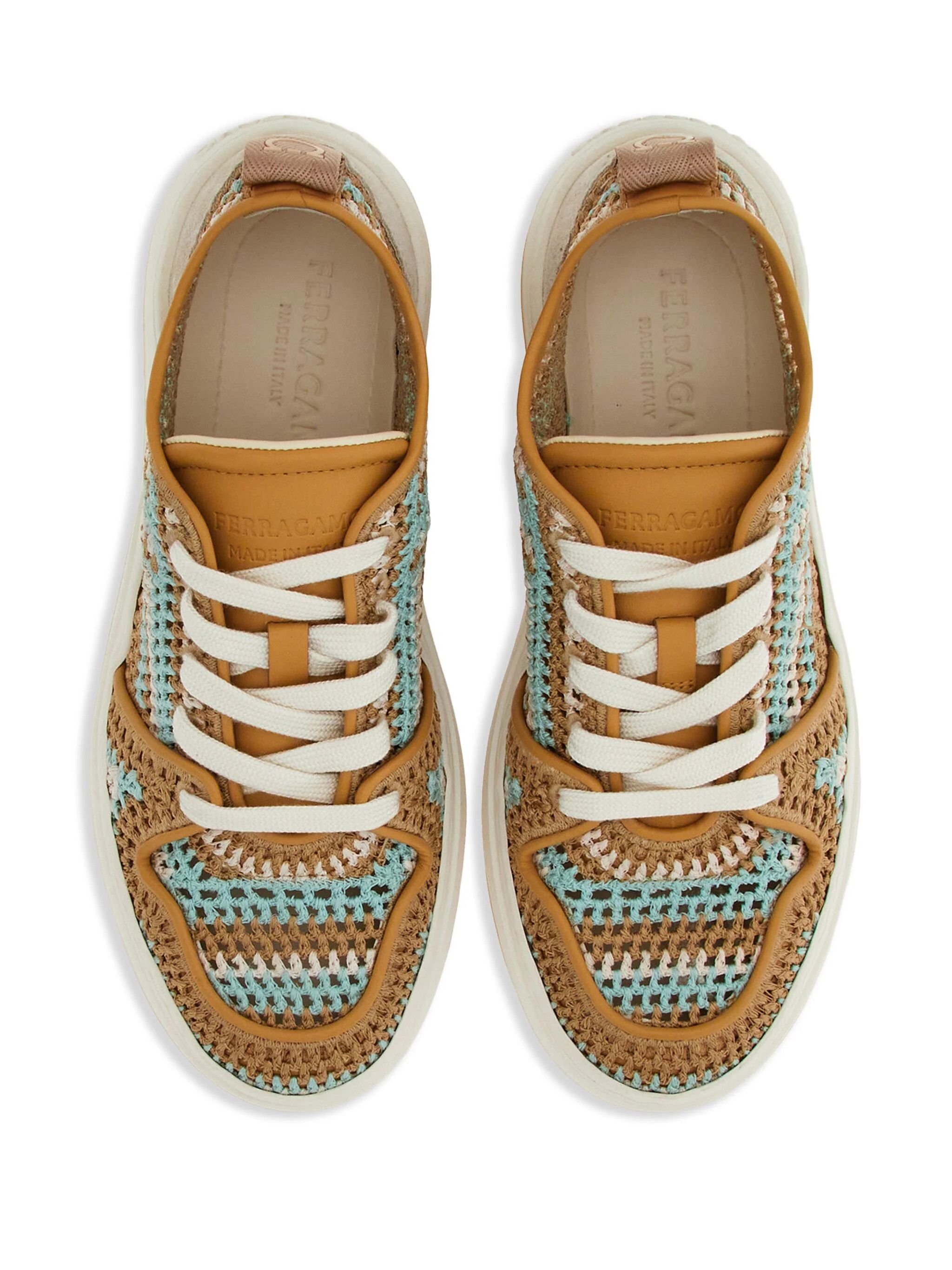 Salvatore Ferragamo o1s1rm0924 Panelled Low-Top Sneakers in Multicolor Size US 5.5 / IT 35.5 - 4 Thumbnail