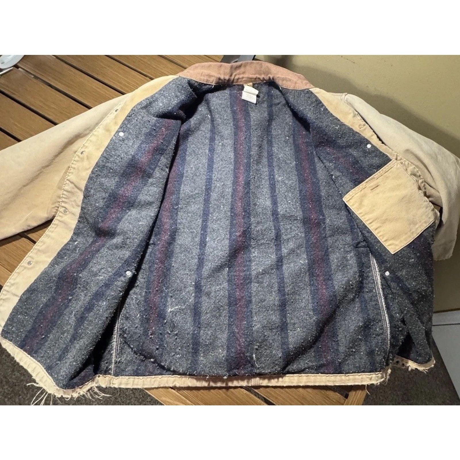 Carhartt Vintage 90’s Carhartt Chore Jacket XL Blanket Lined TAN Size US XL / EU 56 / 4 - 7 Thumbnail