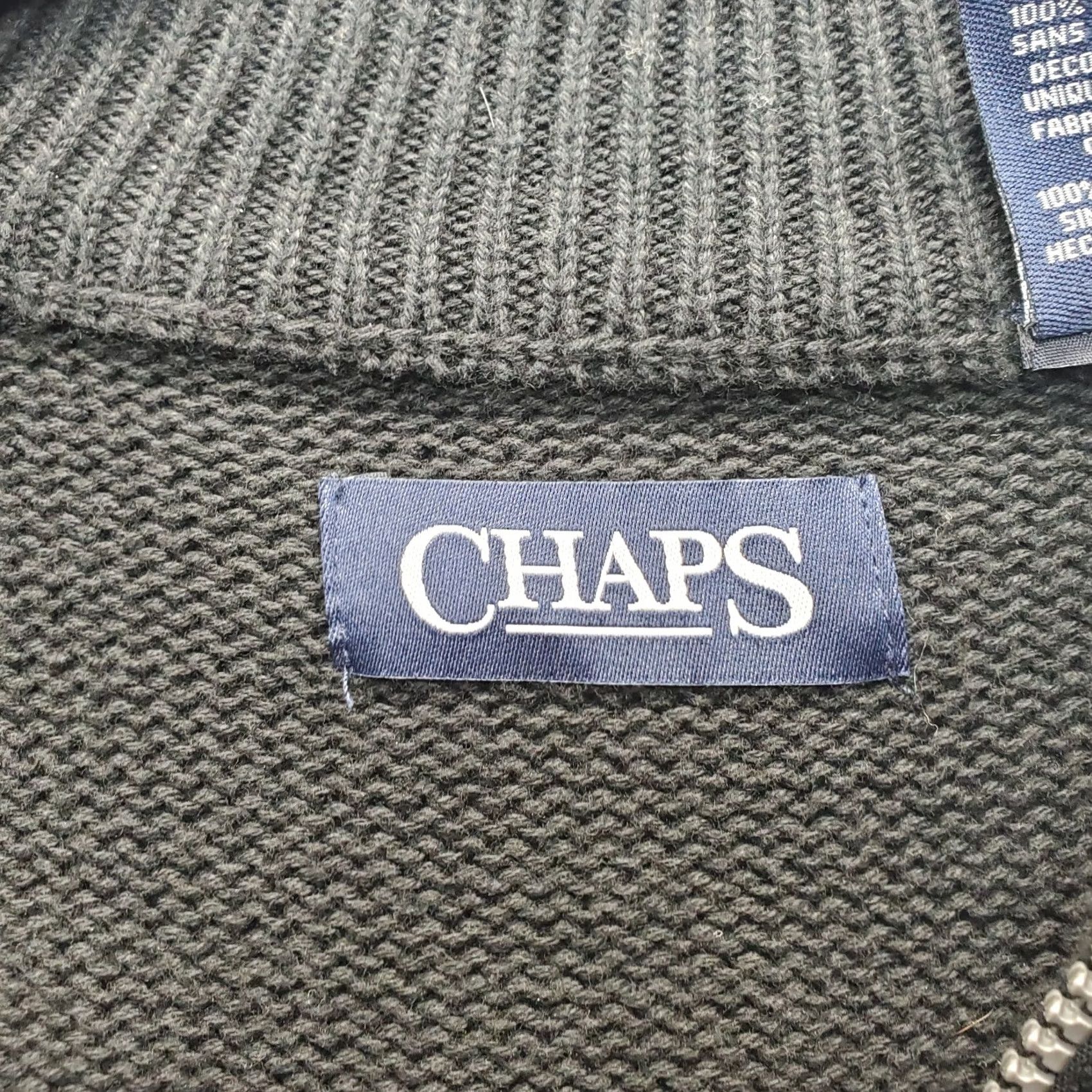 Chaps Chaps Mens XL Multicolor Geometric Chunky Knit Quarter Zip Winter Sweater Size US XL / EU 56 / 4 - 5 Thumbnail