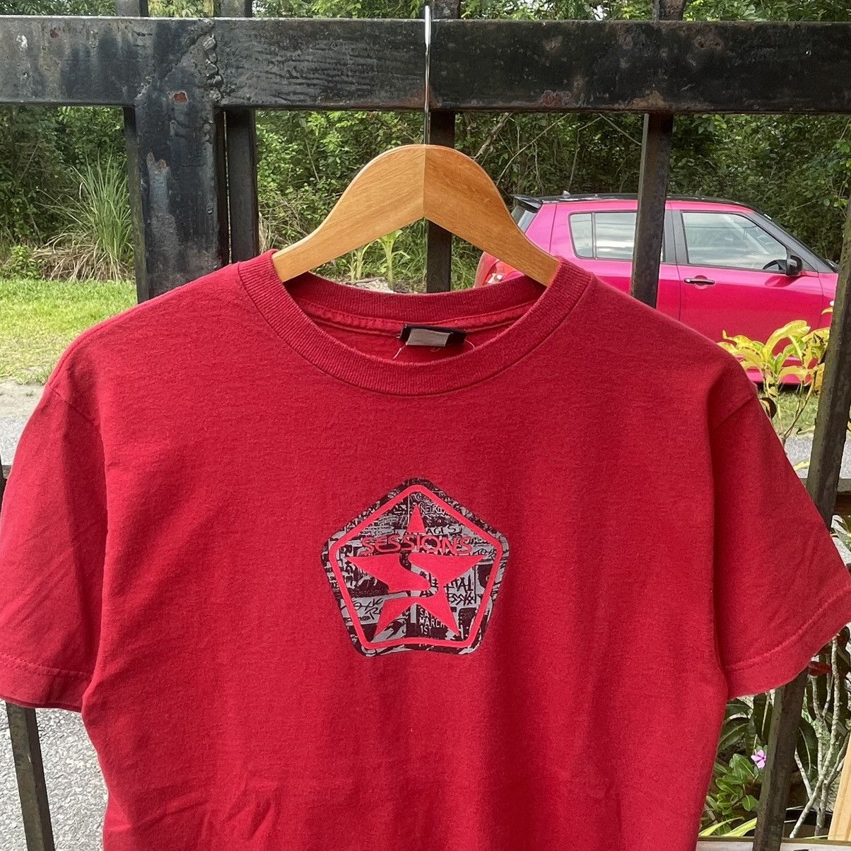 Sessions 🔥Vintage Sessions Skateboard Center Star Logo Tee Size US M / EU 48-50 / 2 - 3 Thumbnail