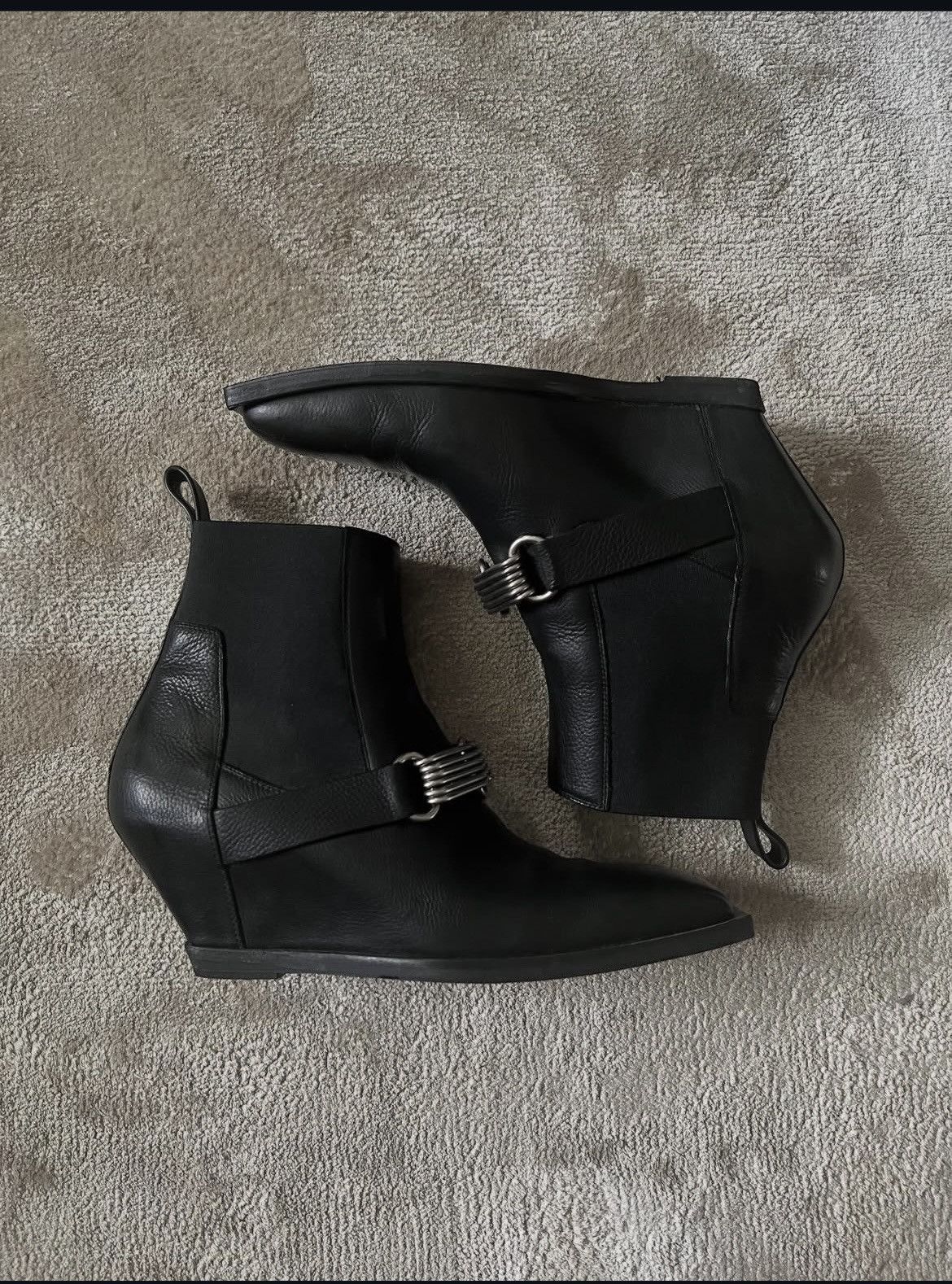Rick owens cargo wedge 42 Rick Owens Black Porterville Cargowedge
