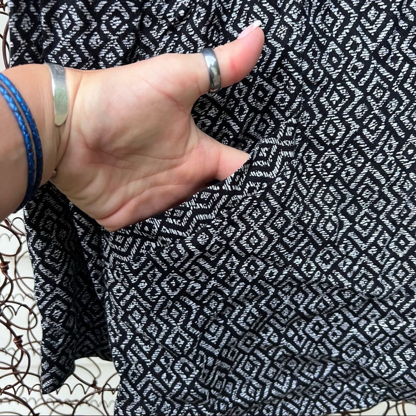 Lucky Brand Lucky black gray geometric boho Aztec single button blazer Size S / US 4 / IT 40 - 2 Thumbnail