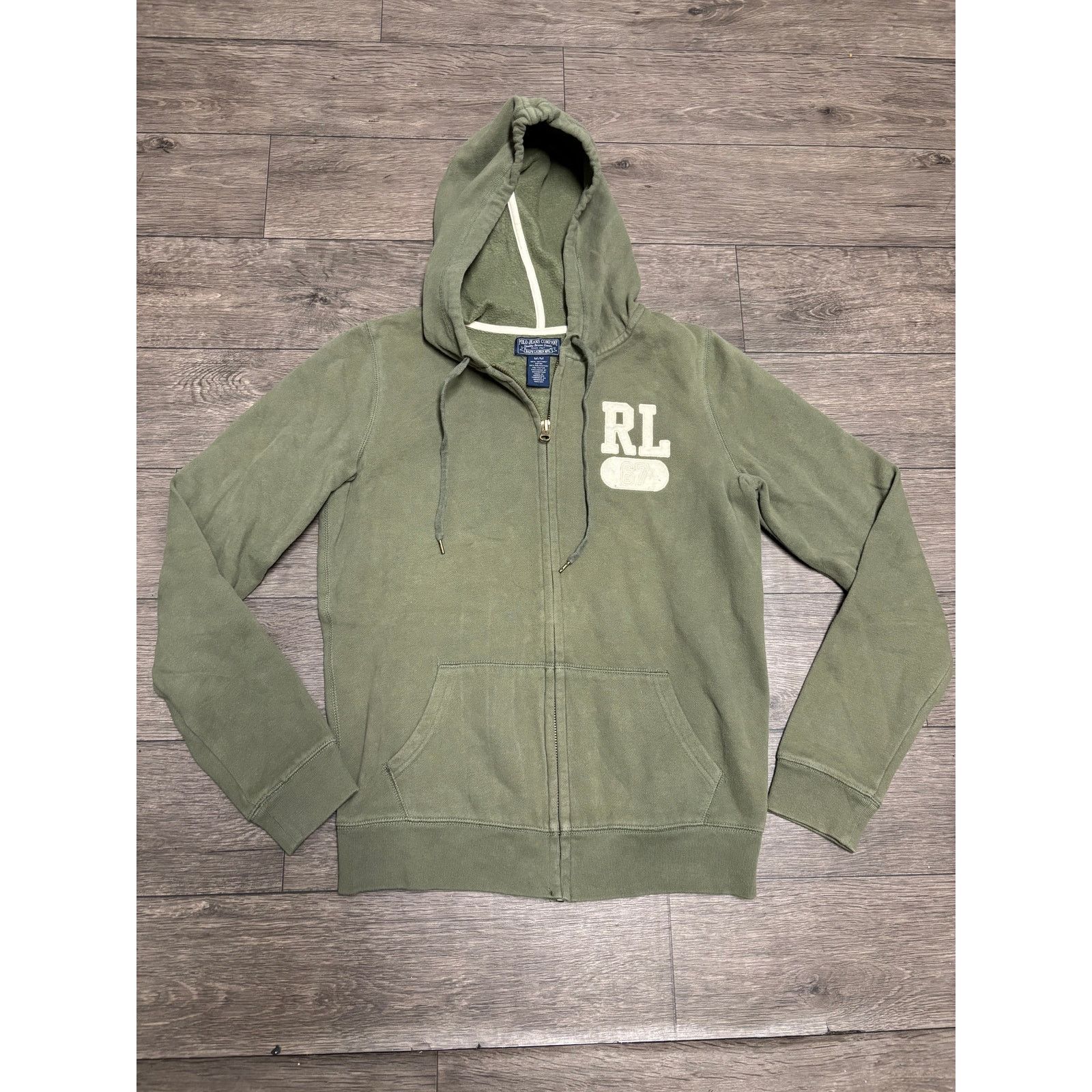 Polo Ralph Lauren × Vintage Vintage Polo Jean Company Green Hoodie Full Zip Sz M Size M / US 6-8 / IT 42-44 - 1 Thumbnail