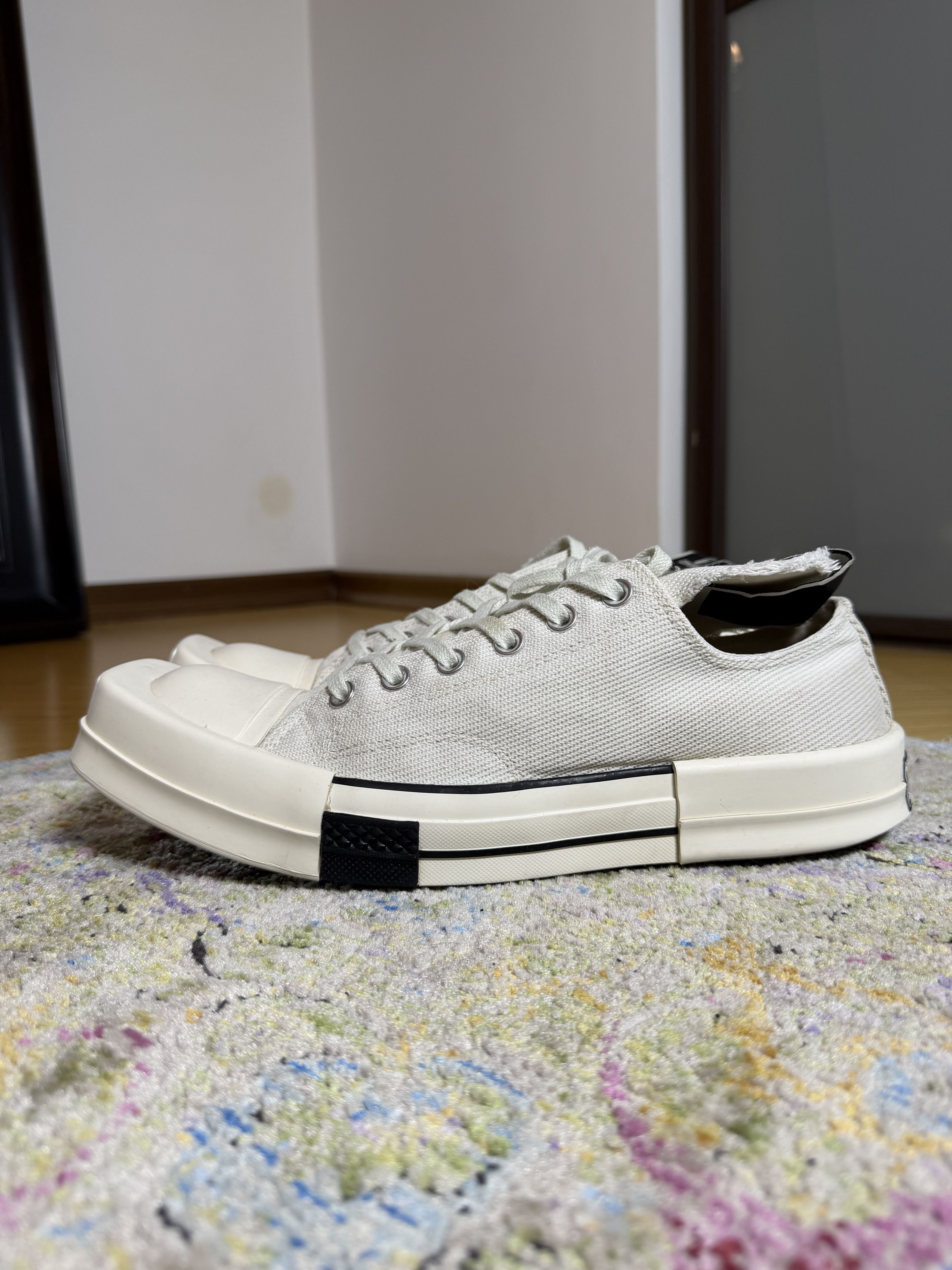 Converse × Rick Owens Drkshdw Converse Rick Owens TURBODRK Chuck 70 Low White Sneakers Size US 10 / EU 43 - 1 Thumbnail