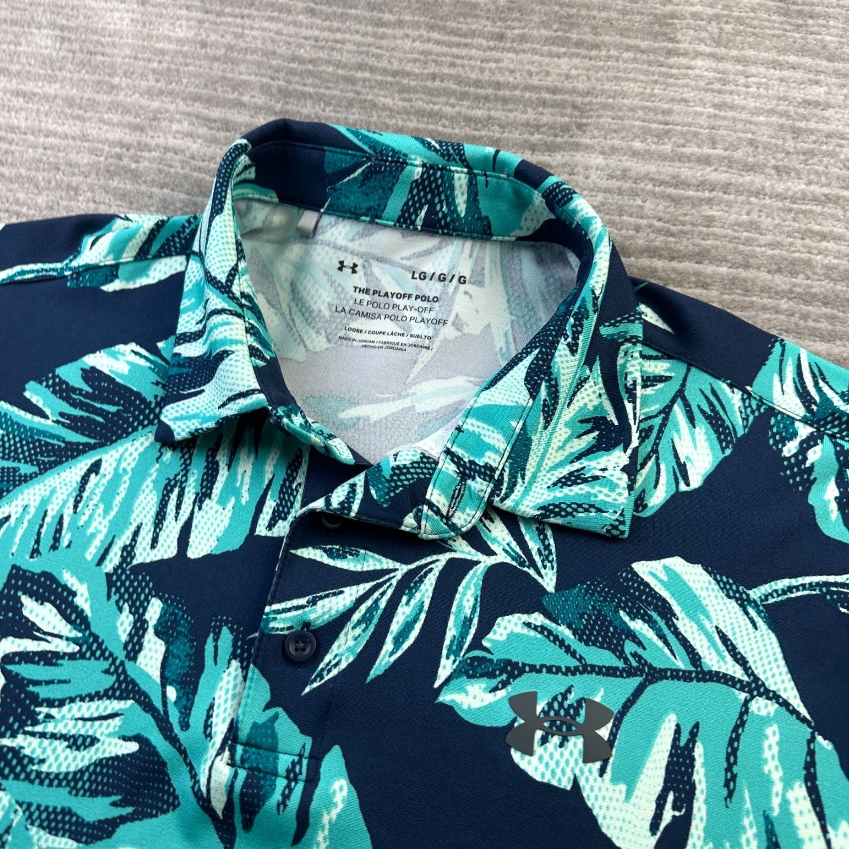 Under Armour Under Armour Polo Shirt Mens Large Green Golf All Over Print Playoff Printed Shirt Size US L / EU 52-54 / 3 - 2 Thumbnail