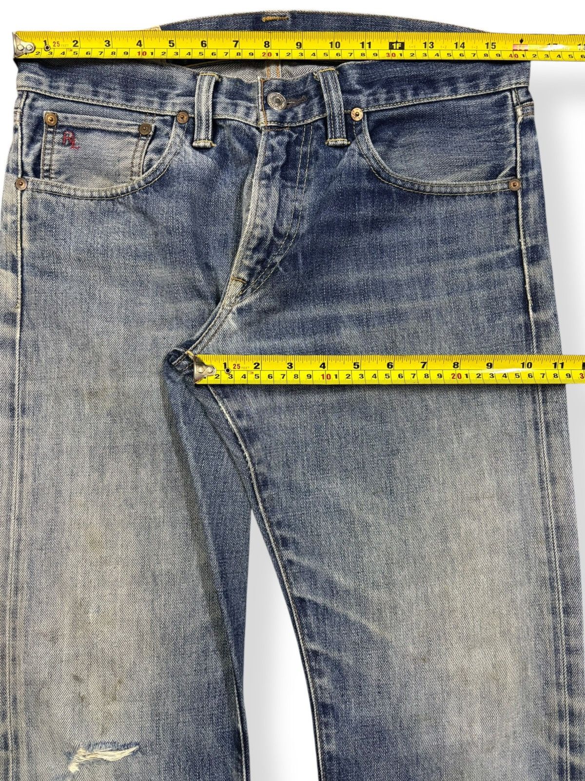 Ralph Lauren Vintage Ralph Lauren Slim Straight Distressed Grunge Jeans Size US 32 / EU 48 - 14 Thumbnail