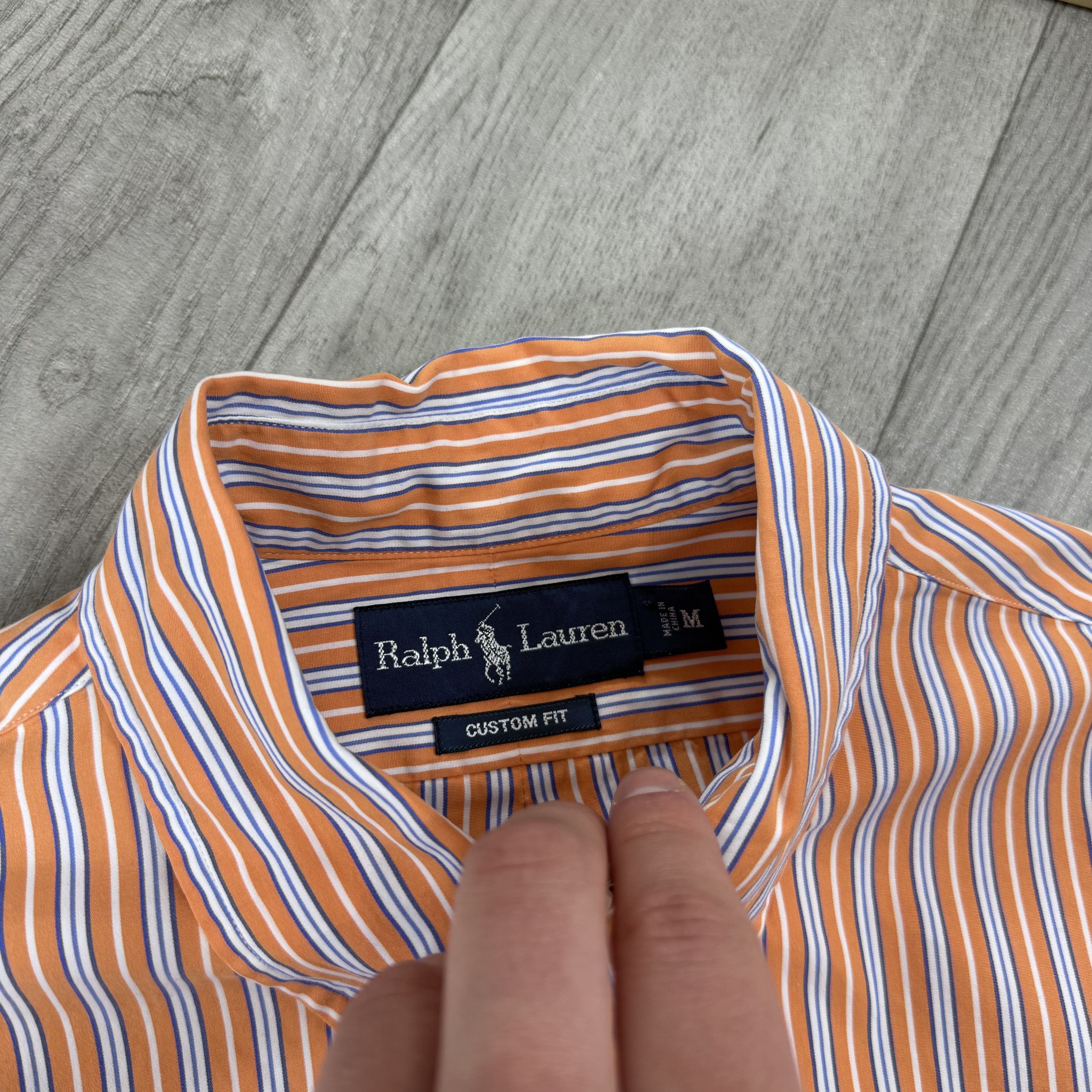 Polo Ralph Lauren Vintage Polo Ralph Lauren 90s Orange Striped Button Up Shirt Size US M / EU 48-50 / 2 - 9 Thumbnail