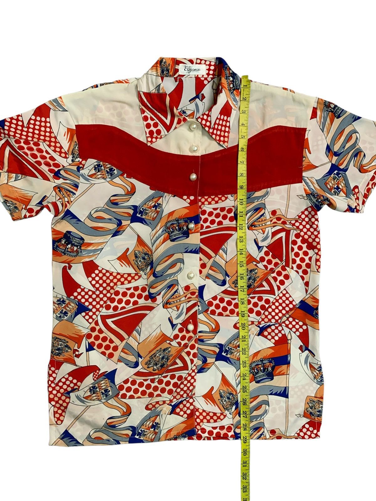 Hardcore Elegance Rare Design Vintage Elegance Short Sleeve Blouse Size M / US 6-8 / IT 42-44 - 6 Thumbnail