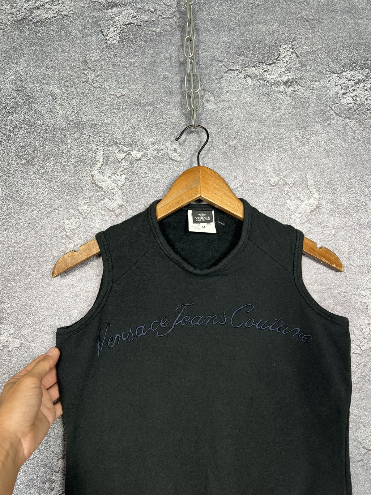Versace Jeans Couture Vintage Versace Jeans Couture Big Logo Cotton Vest Tank Top Size M / US 6-8 / IT 42-44 - 2 Thumbnail