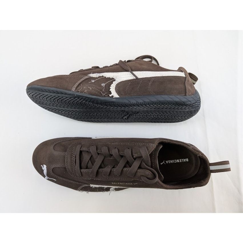 Balenciaga × Puma o1rshd1 Q:3 / Speedcat Destroyed Low Top Sneaker in Brown Size US 11 / EU 44 - 1 Thumbnail