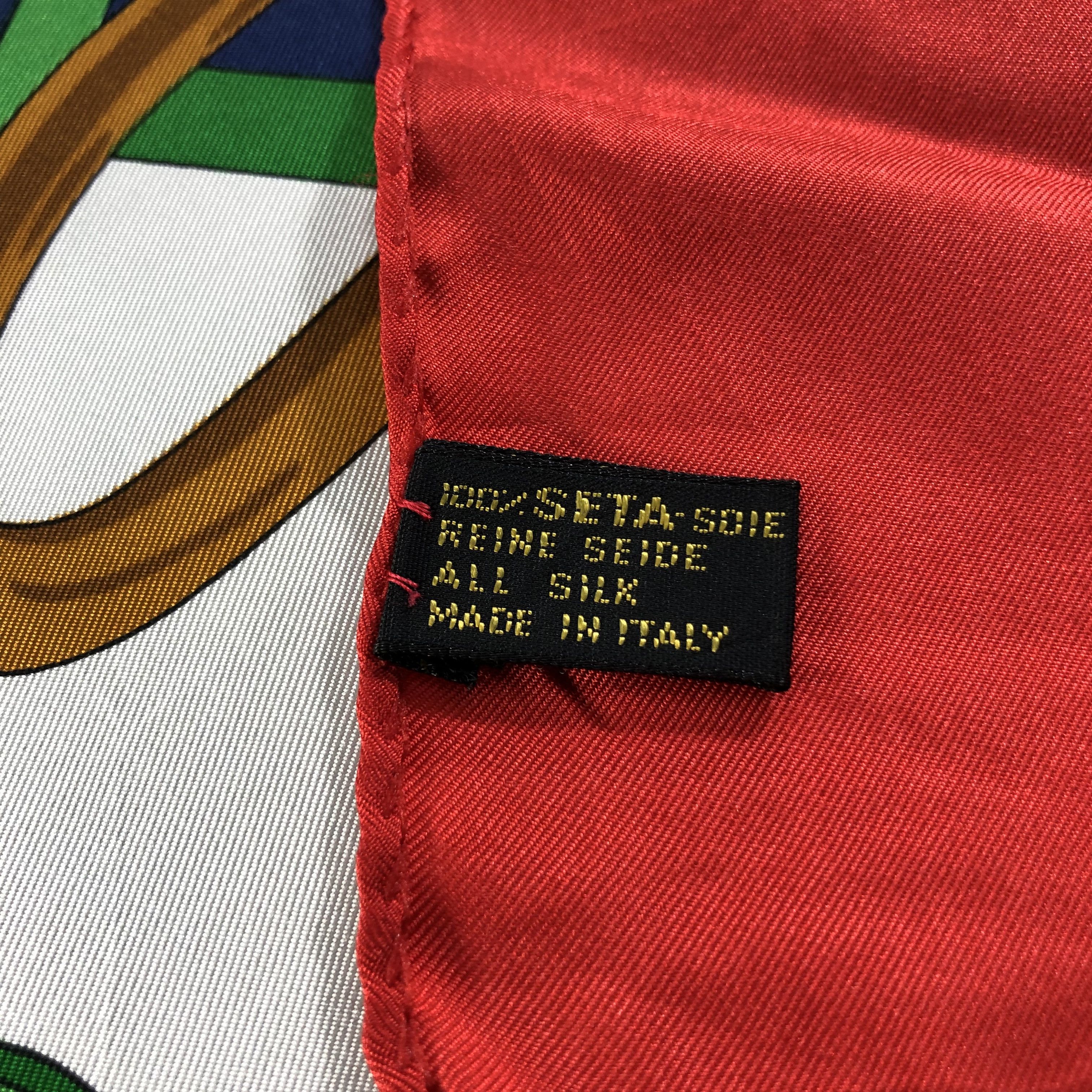 Vintage Gina Rossini Luxury Design Silk Scarf M472 Size ONE SIZE - 8 Thumbnail