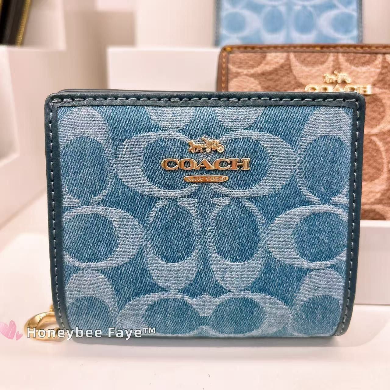 Coach Snap Wallet In Signature Denim CDL51 Size ONE SIZE - 1 Thumbnail