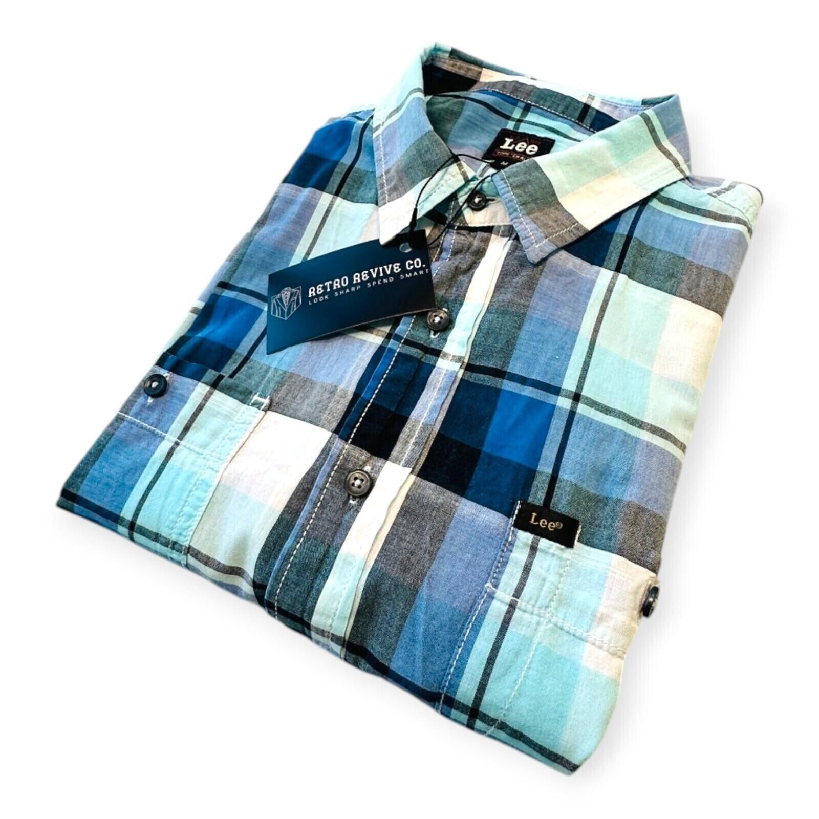 Lee Lee Shirt Men's UK Size M Blue Plaid Pockets Embroidered Size US M / EU 48-50 / 2 - 5 Thumbnail