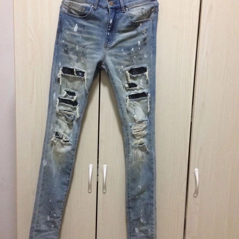 Amiri Amiri blue diamond jeans Size US 30 / EU 46 - 1 Thumbnail