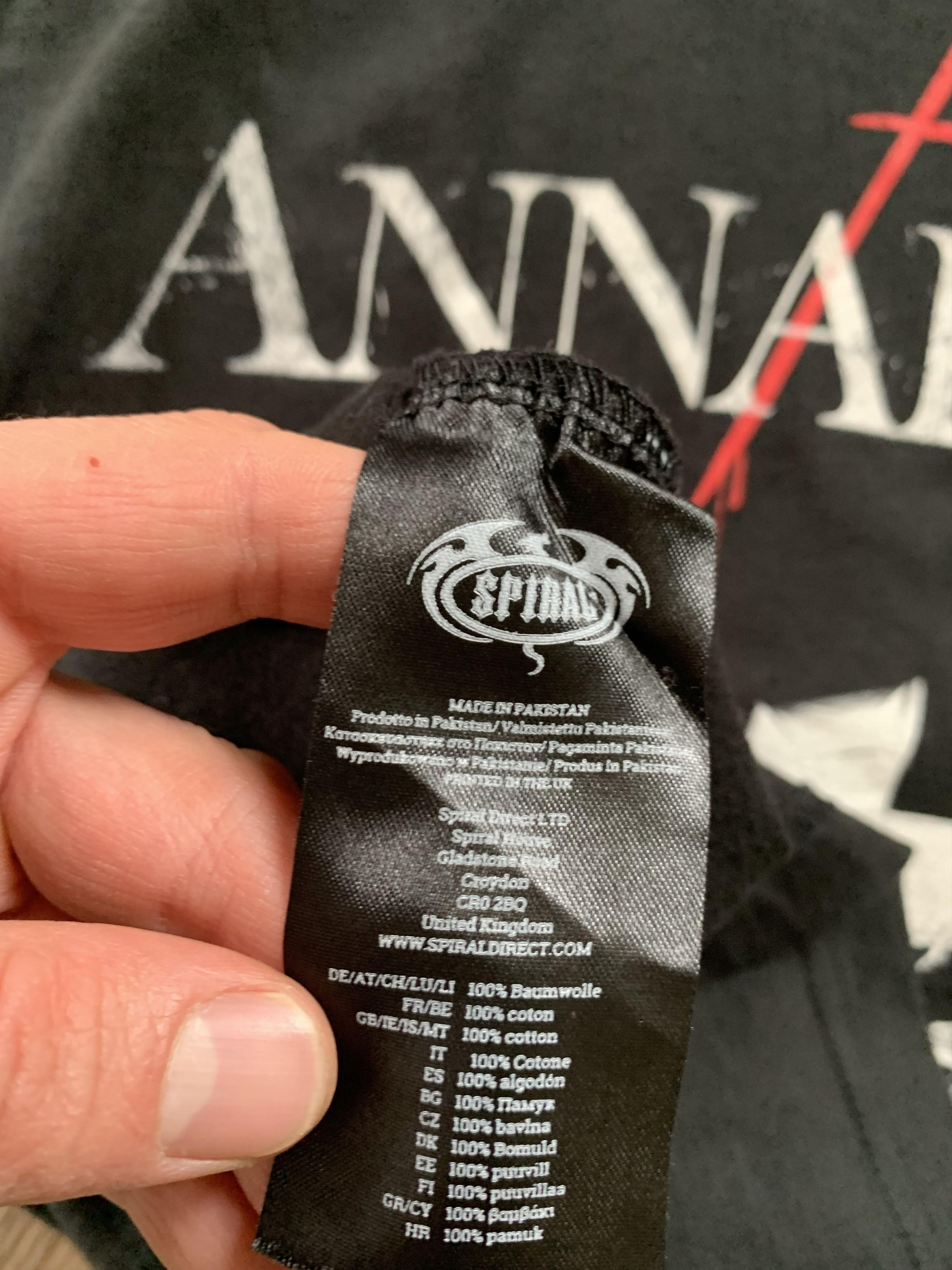 Expert Horror Black Spiral Annabelle Horror Movie Cotton T-Shirt Size US L / EU 52-54 / 3 - 9 Thumbnail