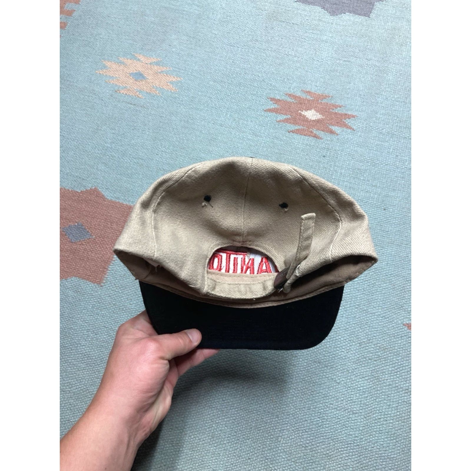 Vintage VINTAGE Manitou Strapback Hat Cap Adjustable Tan Beige Beige Men Adjustable Hat Cap Manitou Strapback Mens Size ONE SIZE - 4 Thumbnail
