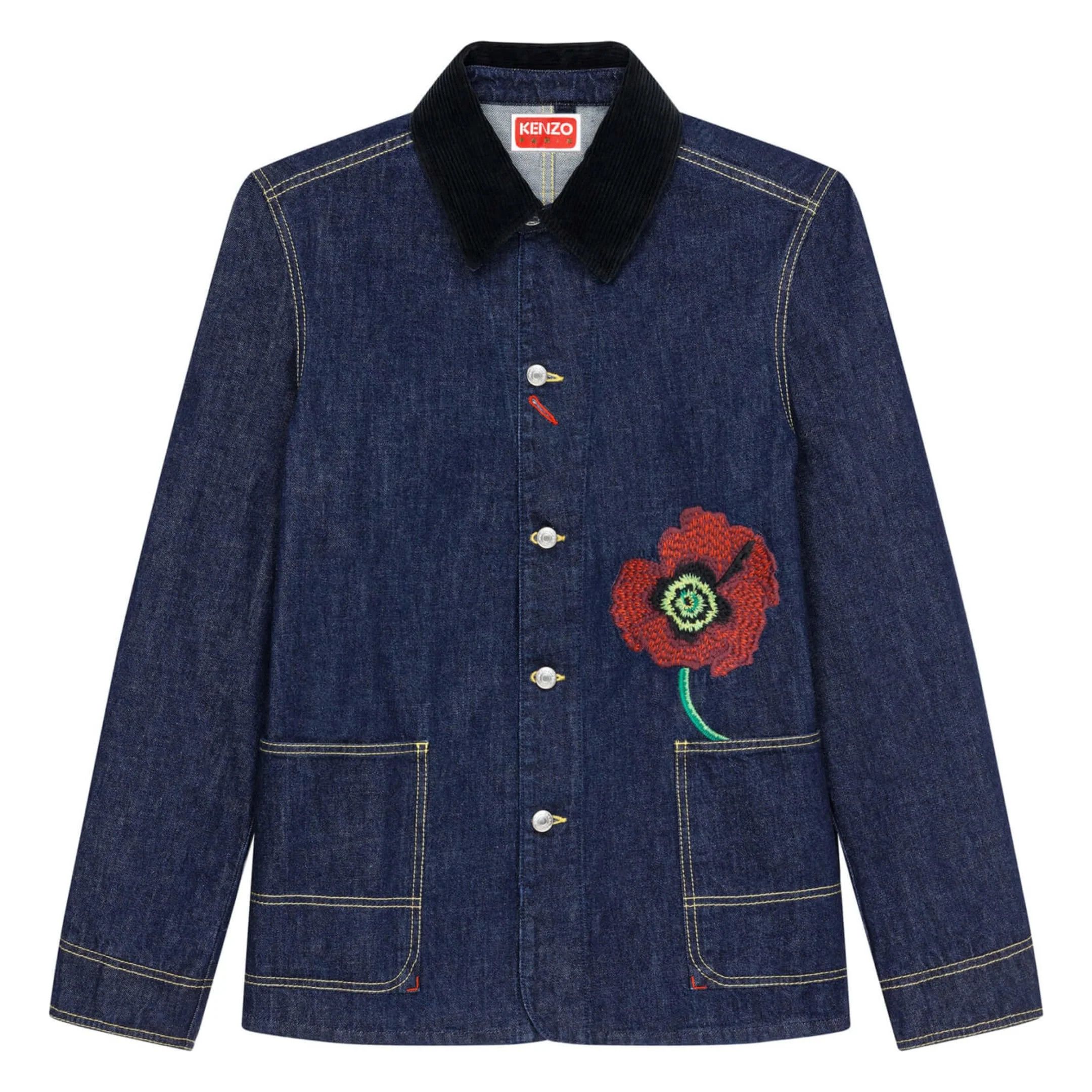 Kenzo o1mle0624 Poppy Workwear Denim Jacket in Multicolor Size US S / EU 44-46 / 1 - 1 Thumbnail