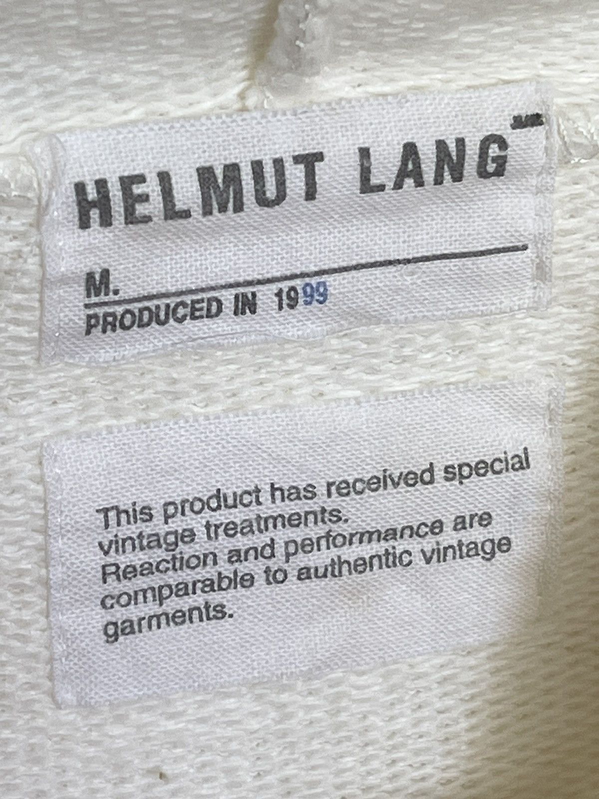 Helmut Lang 1999 Helmut Lang Plain Cream Hoodie Size US L / EU 52-54 / 3 - 3 Thumbnail