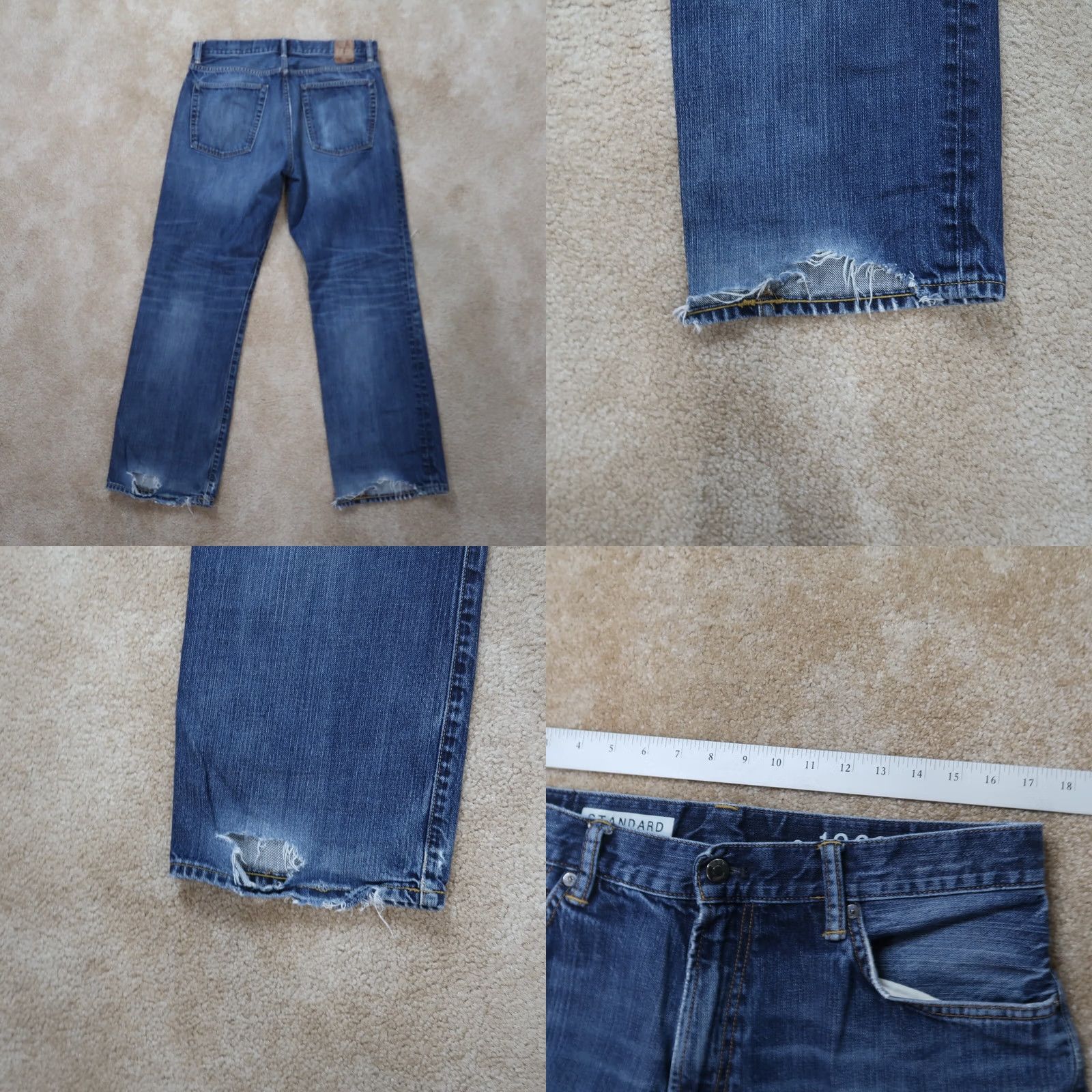 Gap Gap 1969 Jeans Men’s 34x30 Blue Denim Straight Leg Dark Wash Regular Rise 5-Pocket Shirt? Size US 34 / EU 50 - 8 Thumbnail