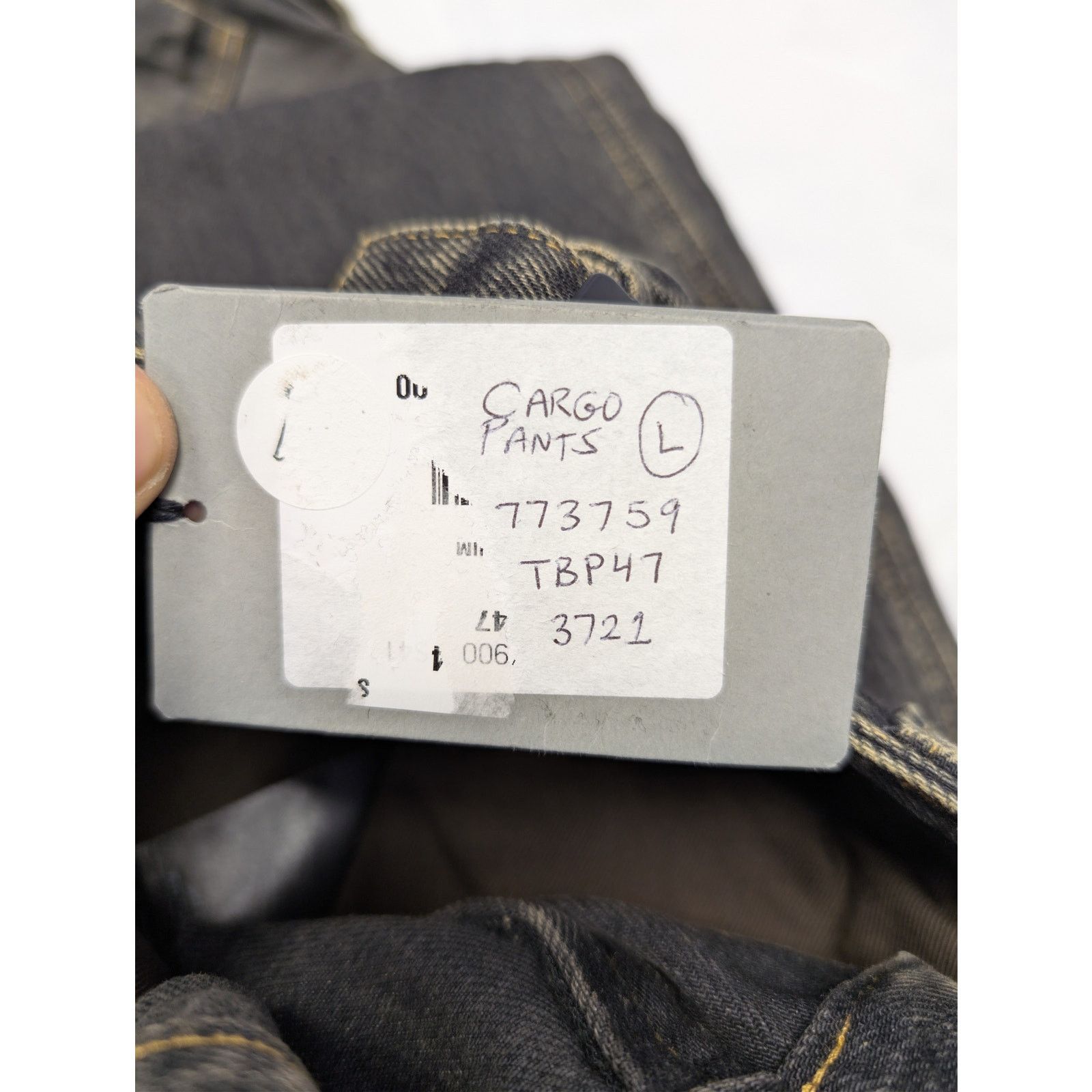 Balenciaga o1rshd1 Cargo Denim Trousers Pants in Washed Black Size US 34 / EU 50 - 23 Thumbnail
