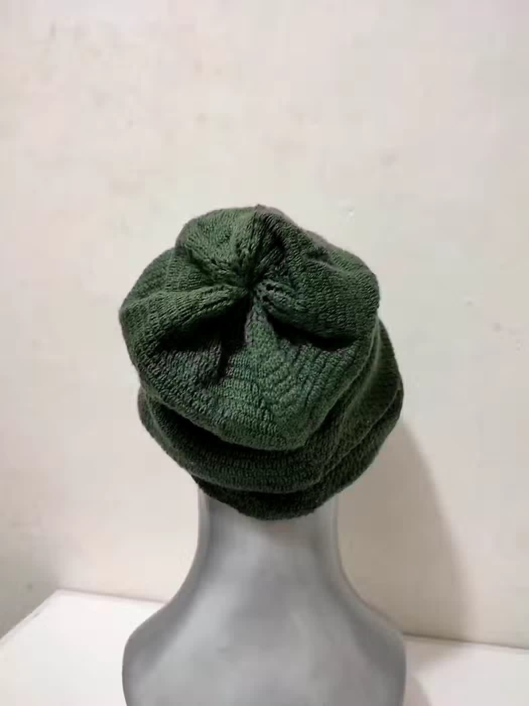 Lacoste Vintage Lacoste Olive Beanie Hats Size ONE SIZE - 7 Thumbnail