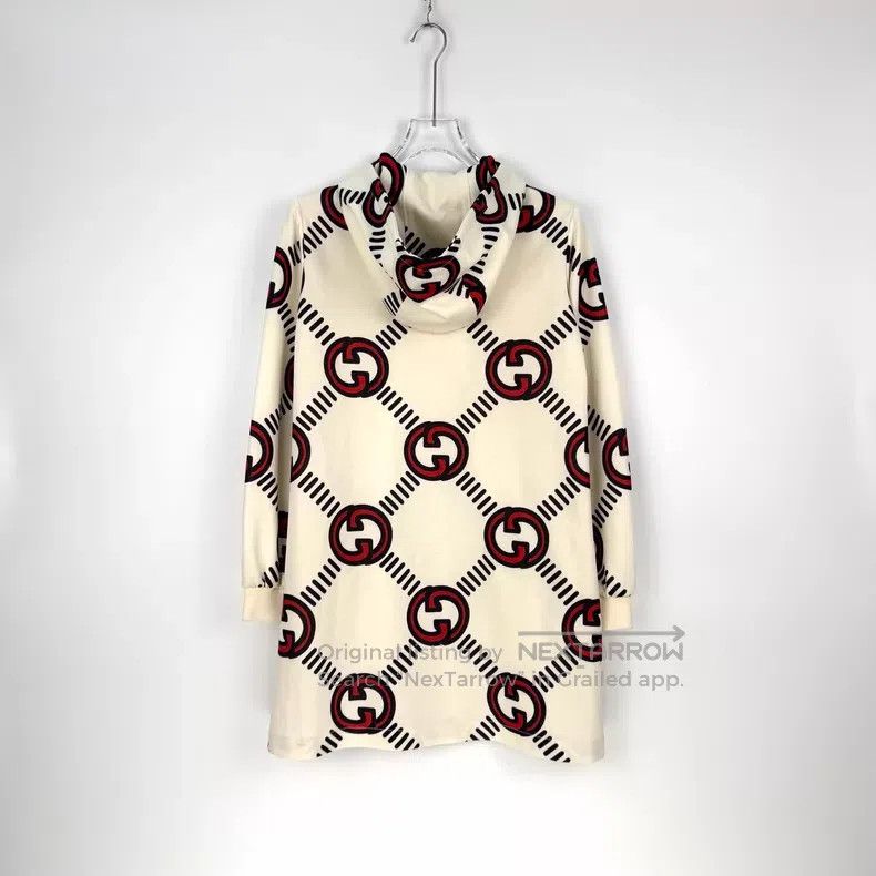 Gucci Gucci Beige full logo zipper jacket Size S / US 4 / IT 40 - 4 Thumbnail