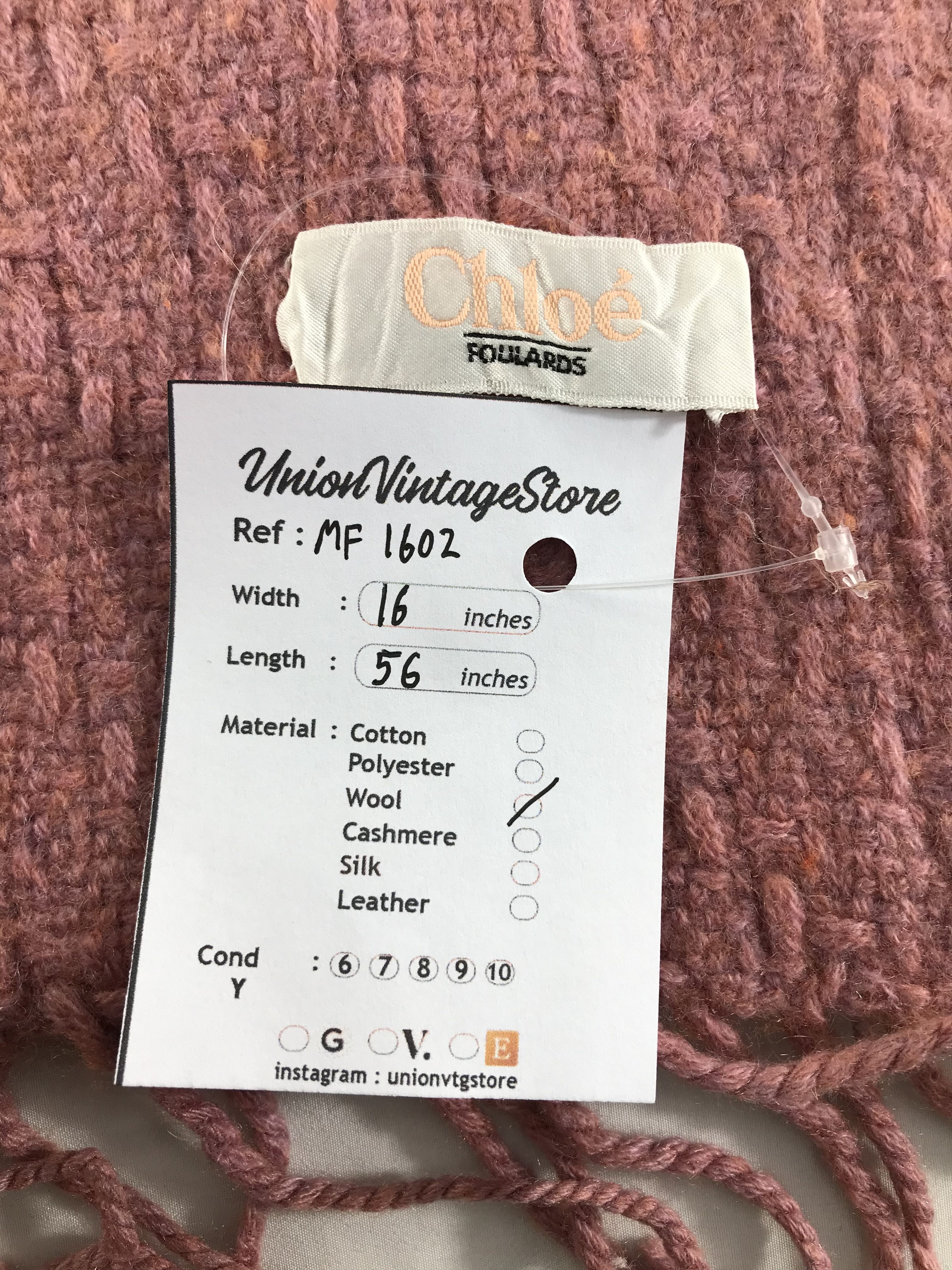 Chloe Vintage Chloe Scarf/Muffler/Neckwear MF1602 Size ONE SIZE - 5 Thumbnail
