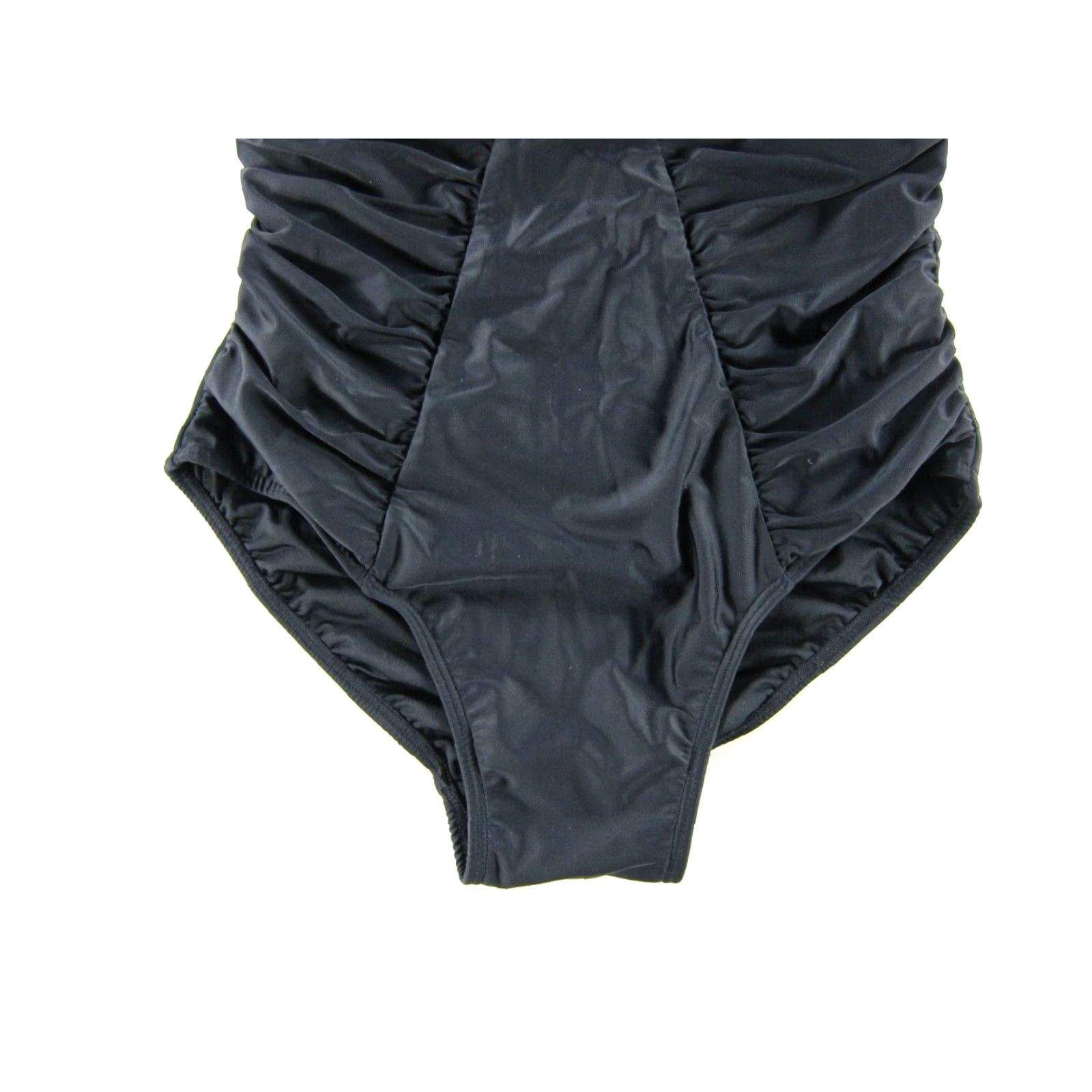 Venus VENUS Black Ruched Slimming Built In Bra One Piece Swimsuit Women 18 Size ONE SIZE - 7 Thumbnail