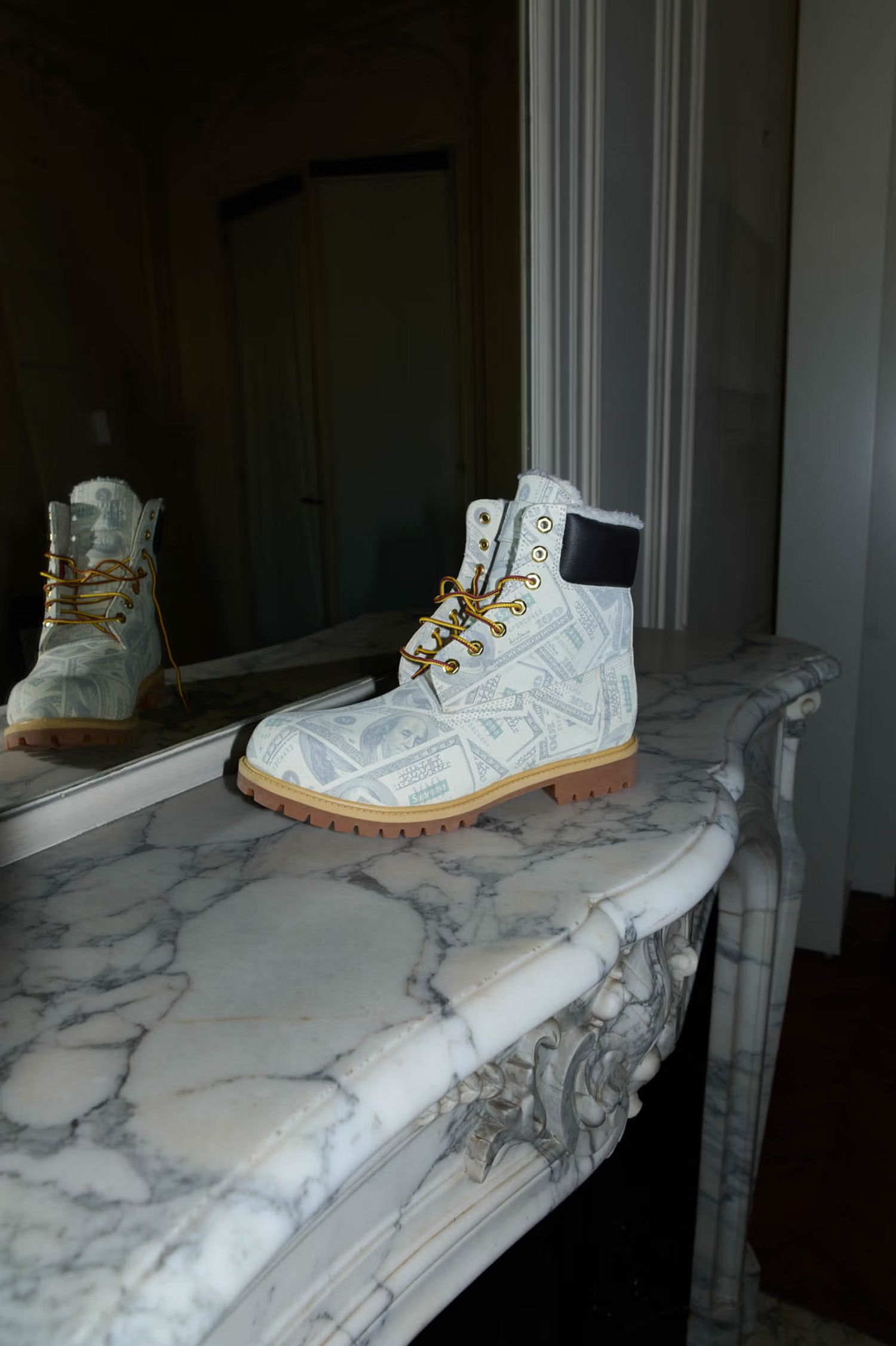 Maison Margiela × Supreme Supreme MM6 Maison Margiela $100 Bills Timberland Boot Size US 12 / EU 45 - 2 Thumbnail