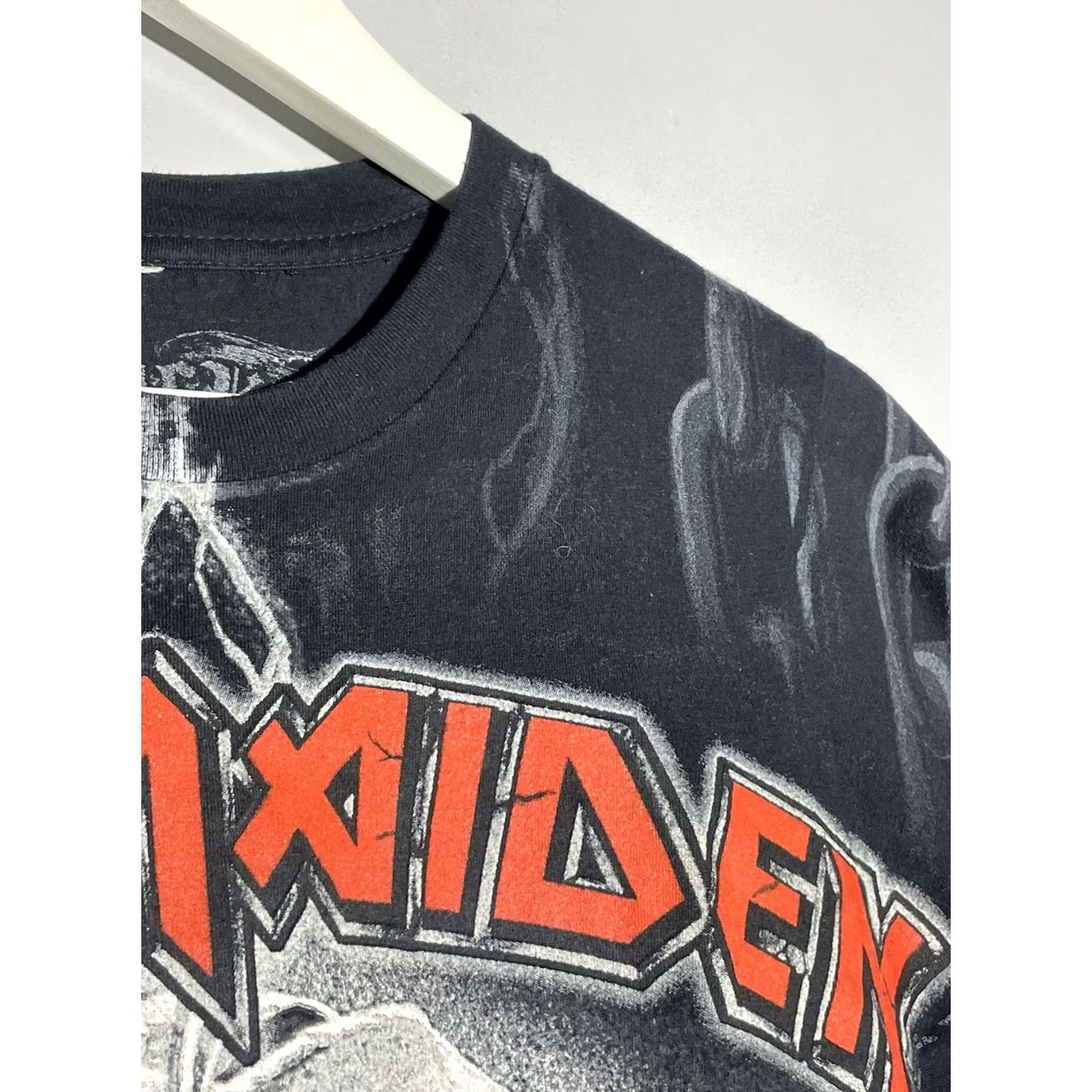 Vintage Iron Maiden T-Shirt Small Black Cotton Crew Neck Short Sleeve Band Logo Overprint 2008 Vintage: No Mens Mens? Size US S / EU 44-46 / 1 - 5 Thumbnail