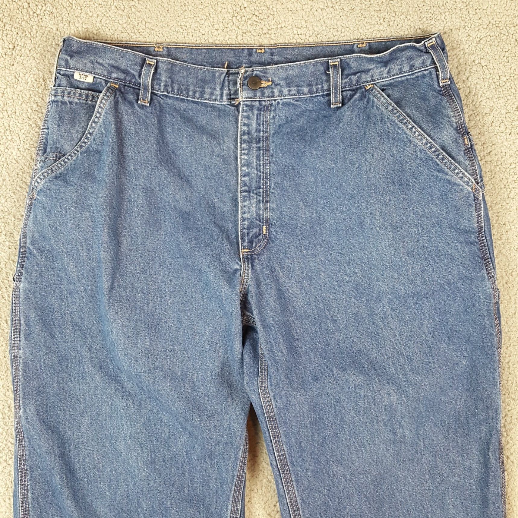 Carhartt VINTAGE Carhartt Flame-Resistant NFPA 2112 Men's Jeans 38x30 Denim Blue Workwear 90s 00s Rock Y2K Size US 38 / EU 54 - 2 Thumbnail