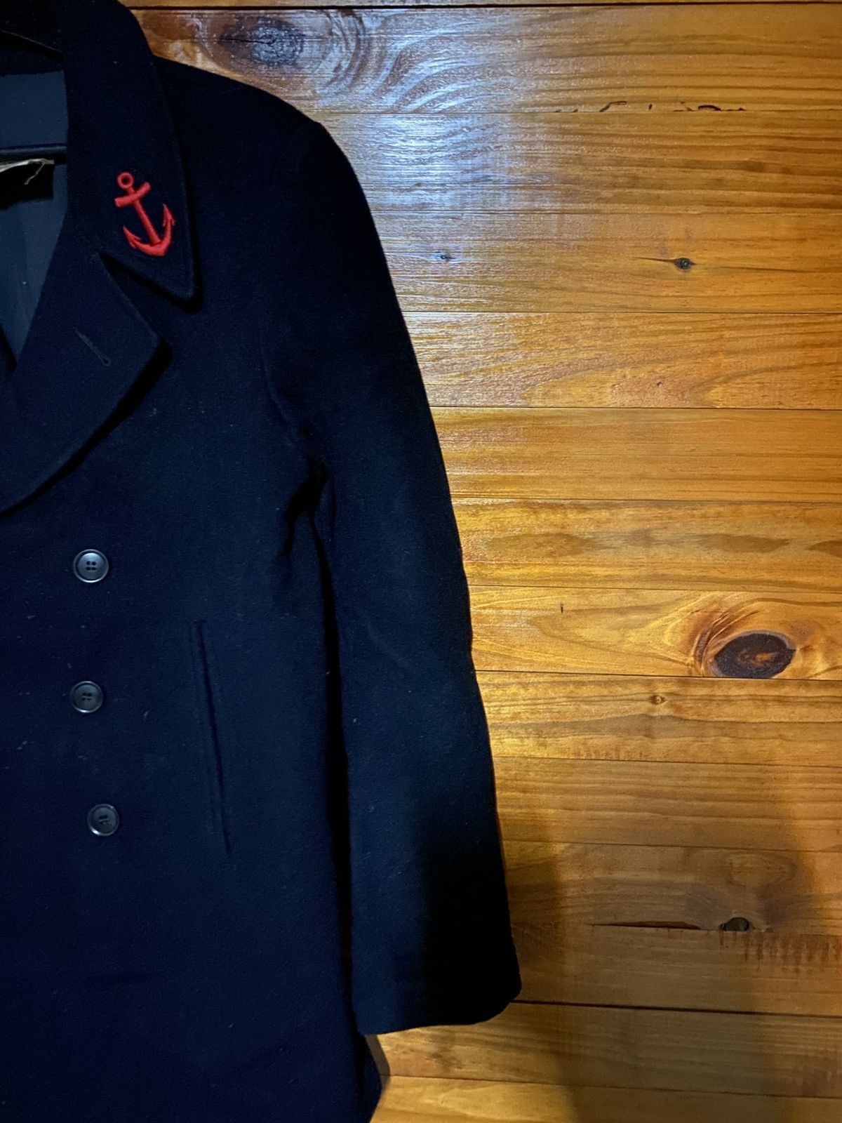 Vintage Vintage French Navy Pea Coat – Authentic Marine Wool Jacket Size US M / EU 48-50 / 2 - 8 Thumbnail