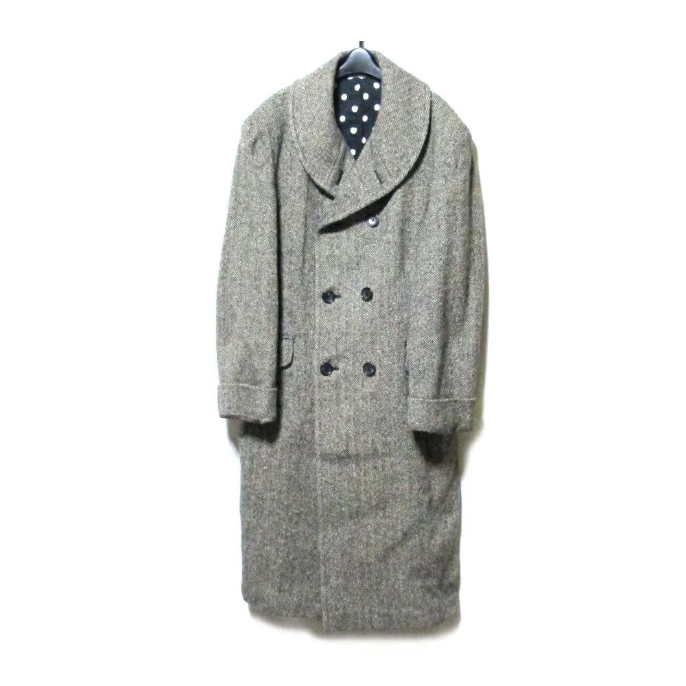 Yohji Yamamoto Yohji Yamamoto Pour Homme Herringbone Tweed Long Coat Size US L / EU 52-54 / 3 - 1 Thumbnail