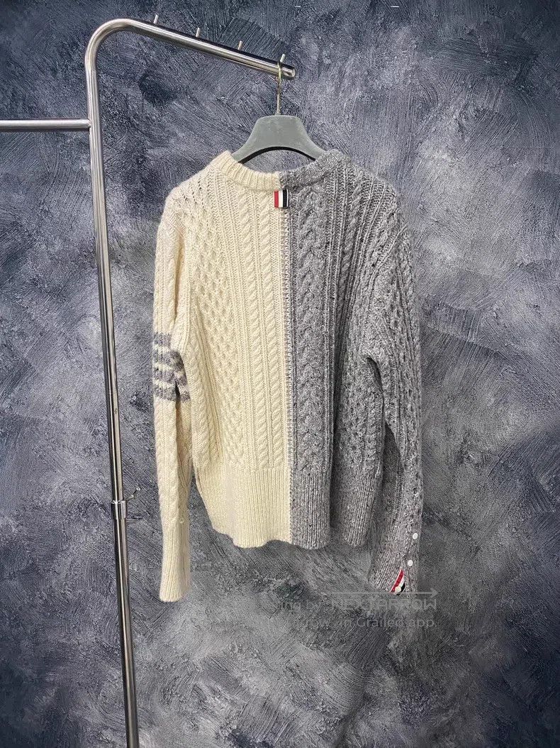 Thom Browne Thom Browne Mohair Long Sleeve Sweater, Light Gray Size US XL / EU 56 / 4 - 2 Thumbnail
