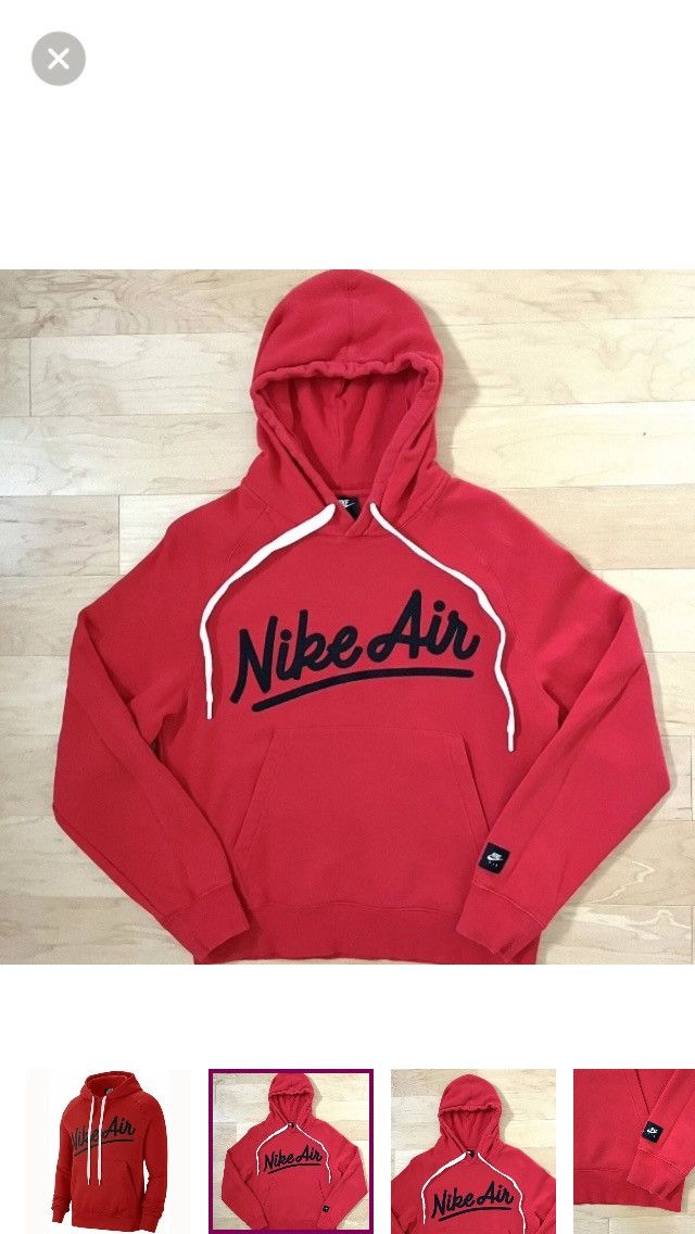 Nike Nike Air Sportswear Pullover Fleece Hoodie Men's Red Medium Size US M / EU 48-50 / 2 - 2 Thumbnail