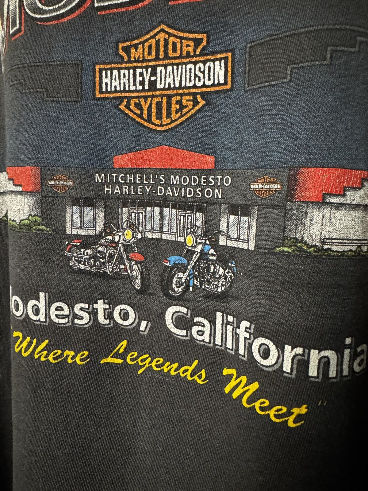 Harley Davidson × Vintage VINTAGE HARLEY DAVIDSON EAGLE ONE WITH THE WIND FADED 1996 Size US XXL / EU 58 / 5 - 9 Thumbnail