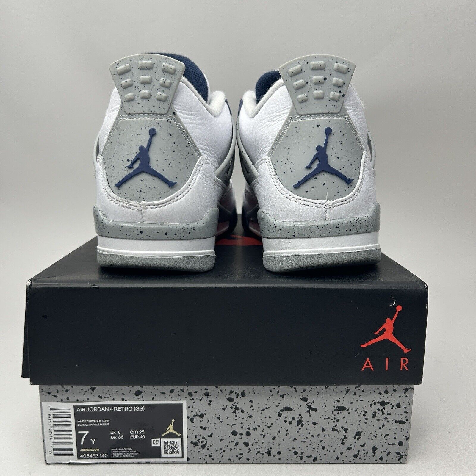 Jordan Brand Nike Air Jordan 4 Retro GS “Midnight Navy” 2023 Size US 8.5 / IT 38.5 - 5 Thumbnail