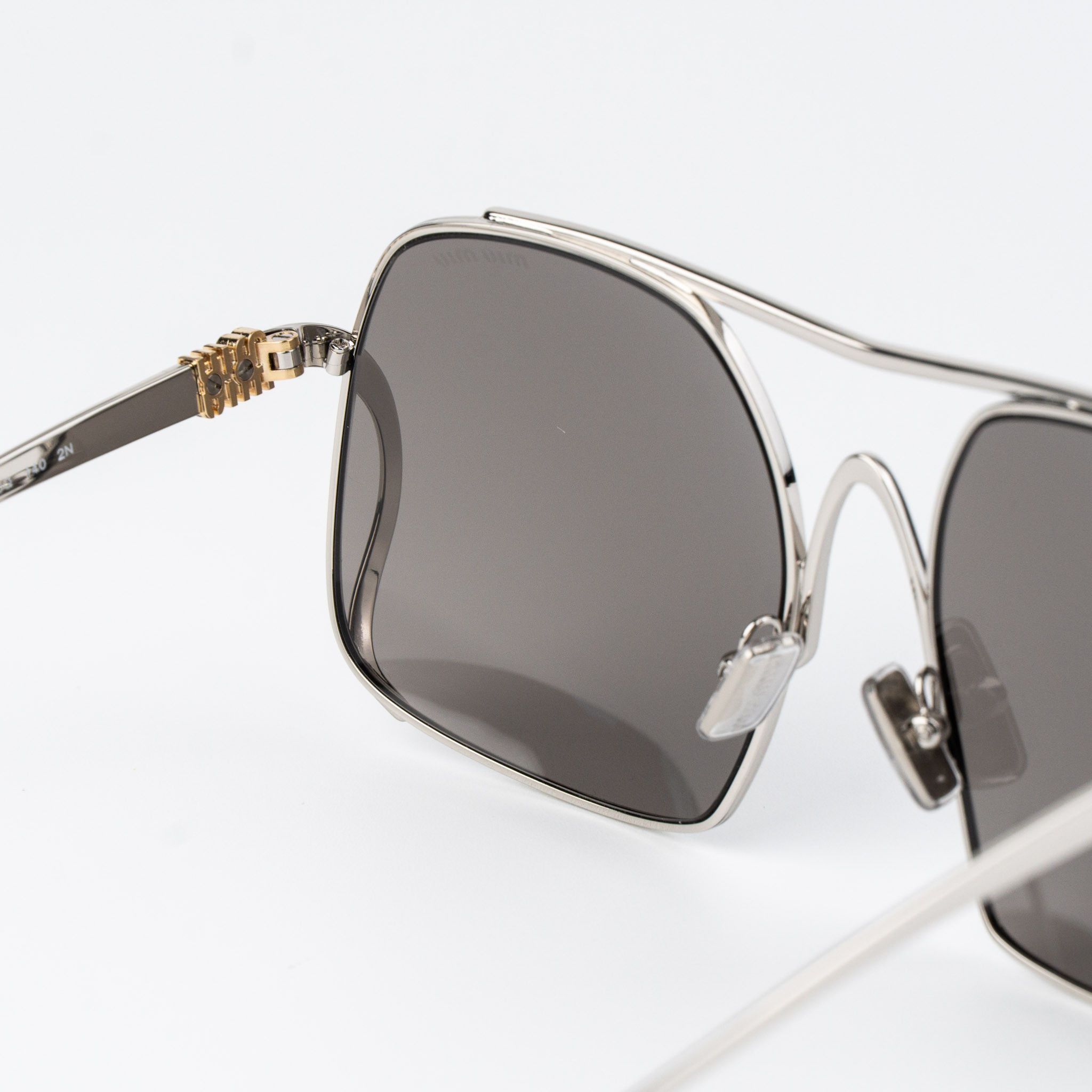 Miu Miu Miu Miu Women Sunglasses Pilot MUA55S 1BC80Q NEW AUTHENTIC Size ONE SIZE - 5 Thumbnail