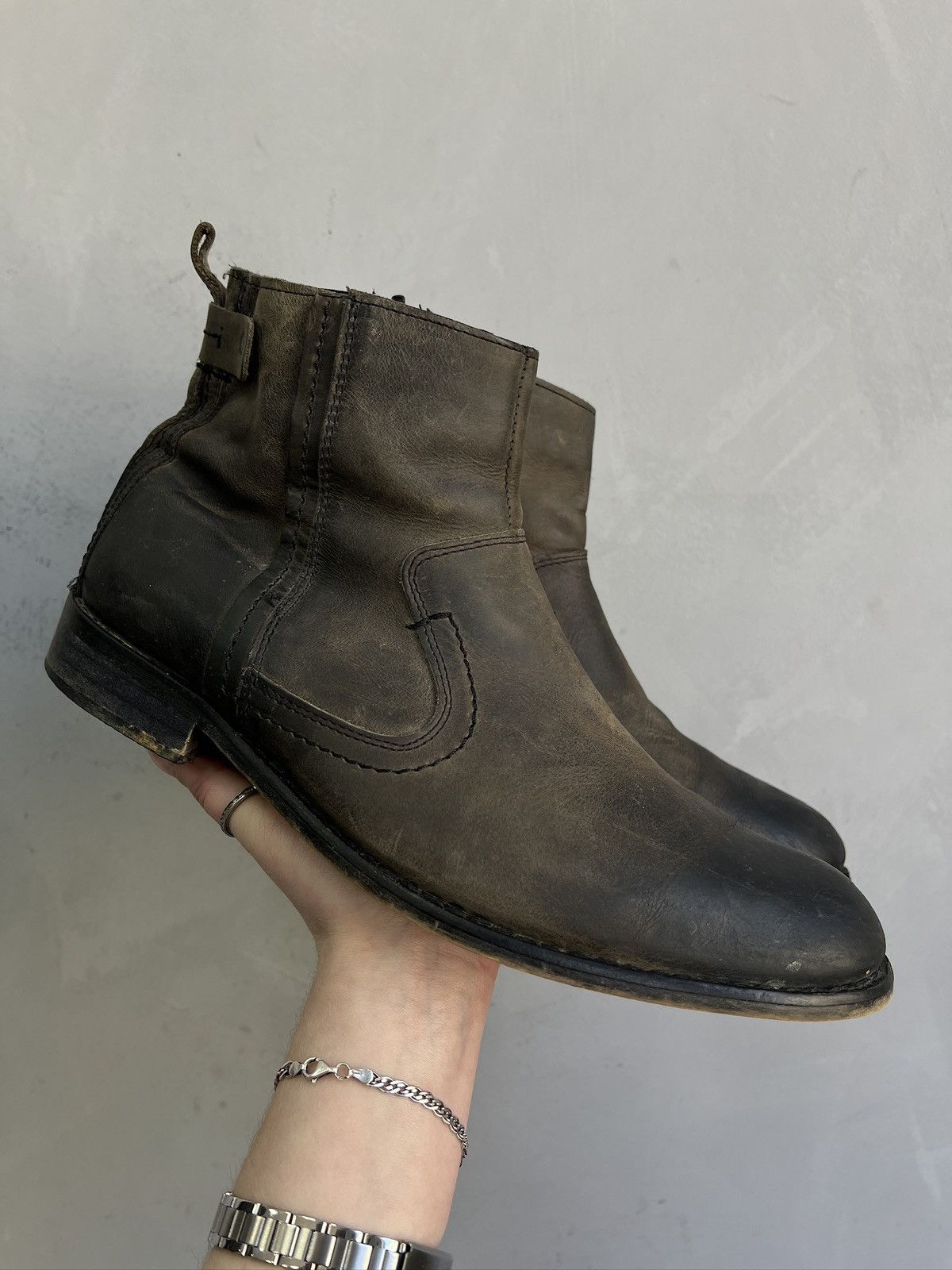 MoMA Avant garde CCP style leather platform bots opium style Size US 10 / EU 43 - 2 Thumbnail