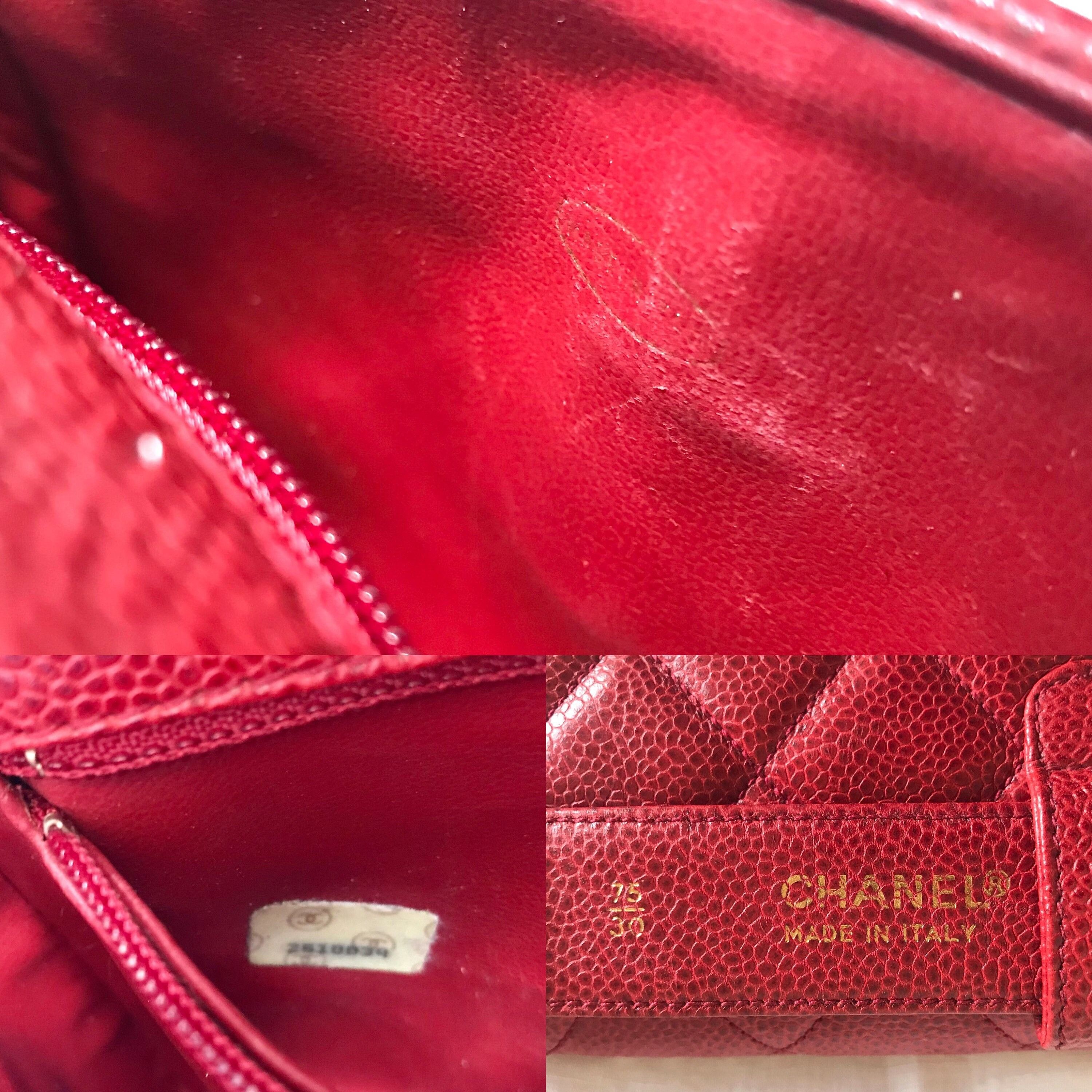 Chanel Vintage CHANEL 2.55 red caviar waist bag, fanny pack with be Size ONE SIZE - 9 Thumbnail