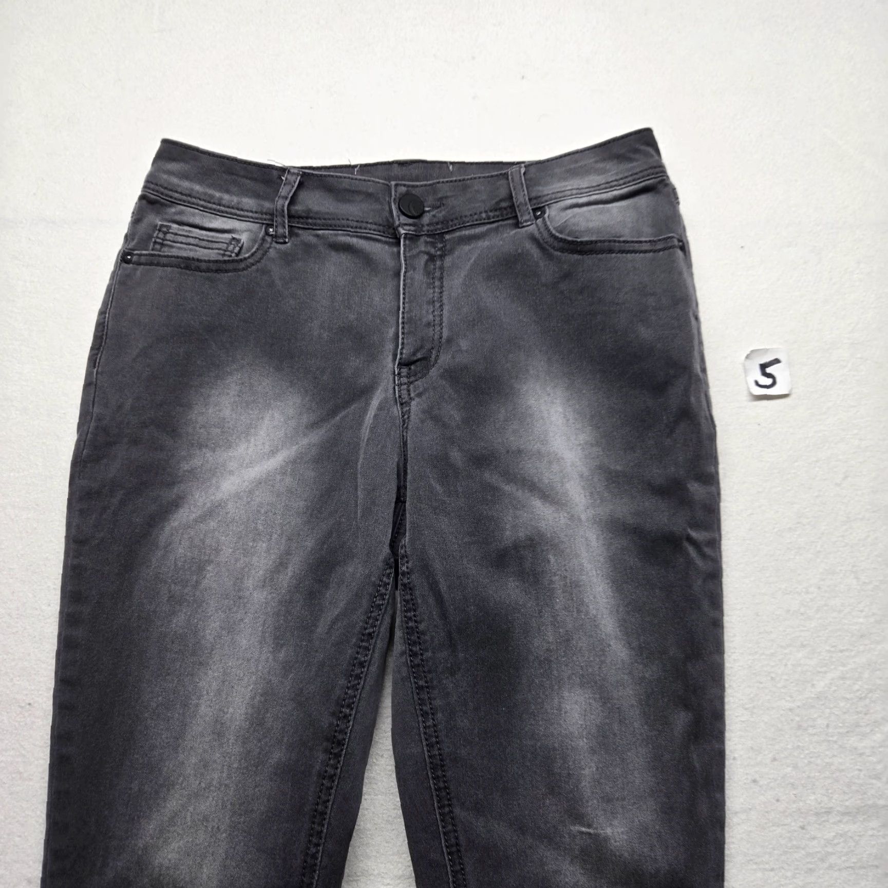 Denime EST. 1946 DENIM Gray Jeans Adult Women’s 32 Denim Straight 5-Pocket Stretch Regular Size 24" / US 00 / IT 34 - 2 Thumbnail
