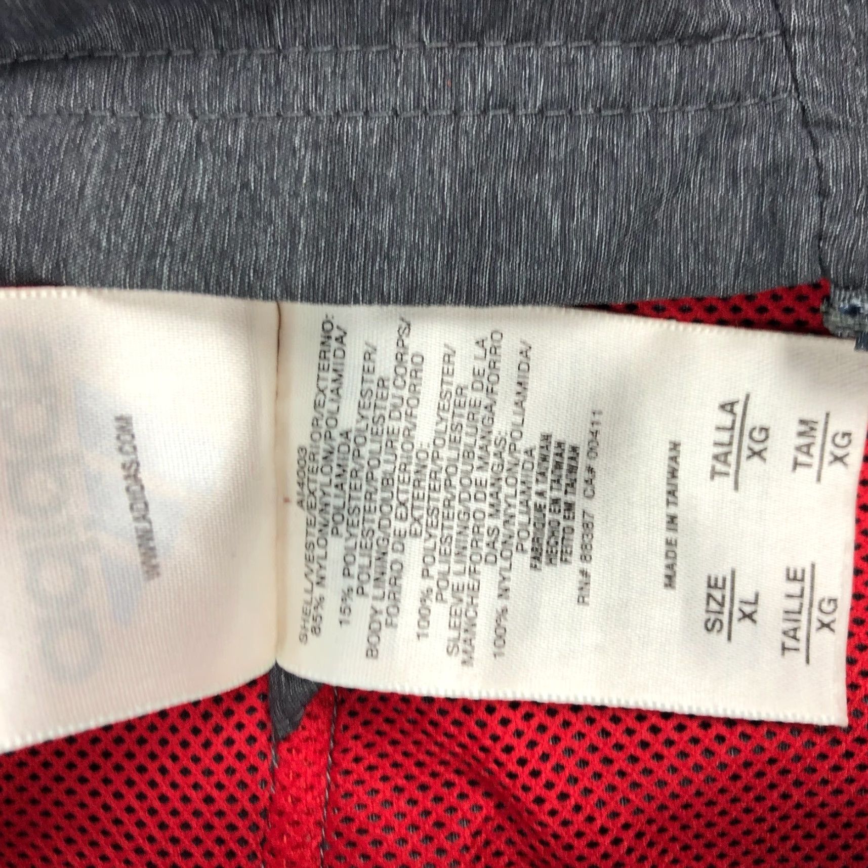 Adidas Adidas Soccer Jacket Mens XL Vintage Windbreaker Gray Red Size US XL / EU 56 / 4 - 6 Thumbnail