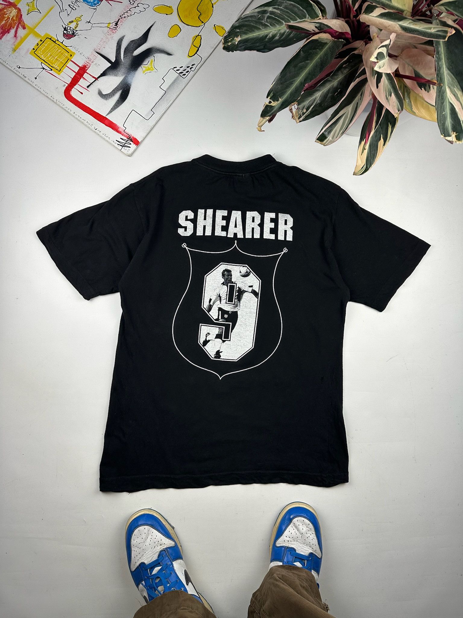 Vintage Vintage 90s Shearer Newcastle England T-shirt Football Size US M / EU 48-50 / 2 - 3 Thumbnail