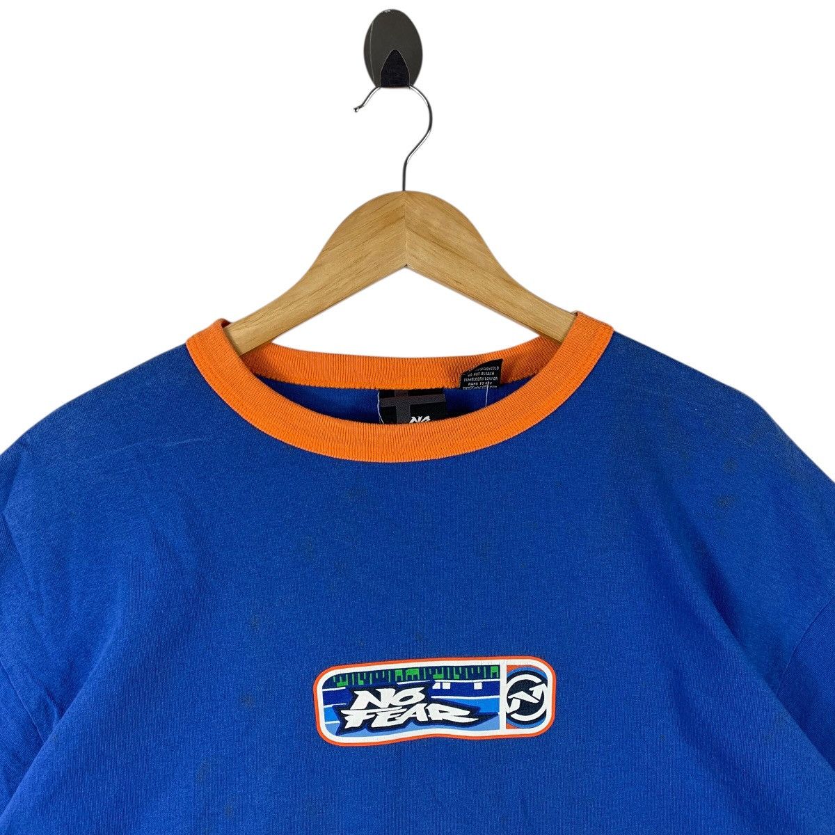 No Fear × Vintage Vintage NO FEAR centre logo ringer tee Size US L / EU 52-54 / 3 - 2 Thumbnail