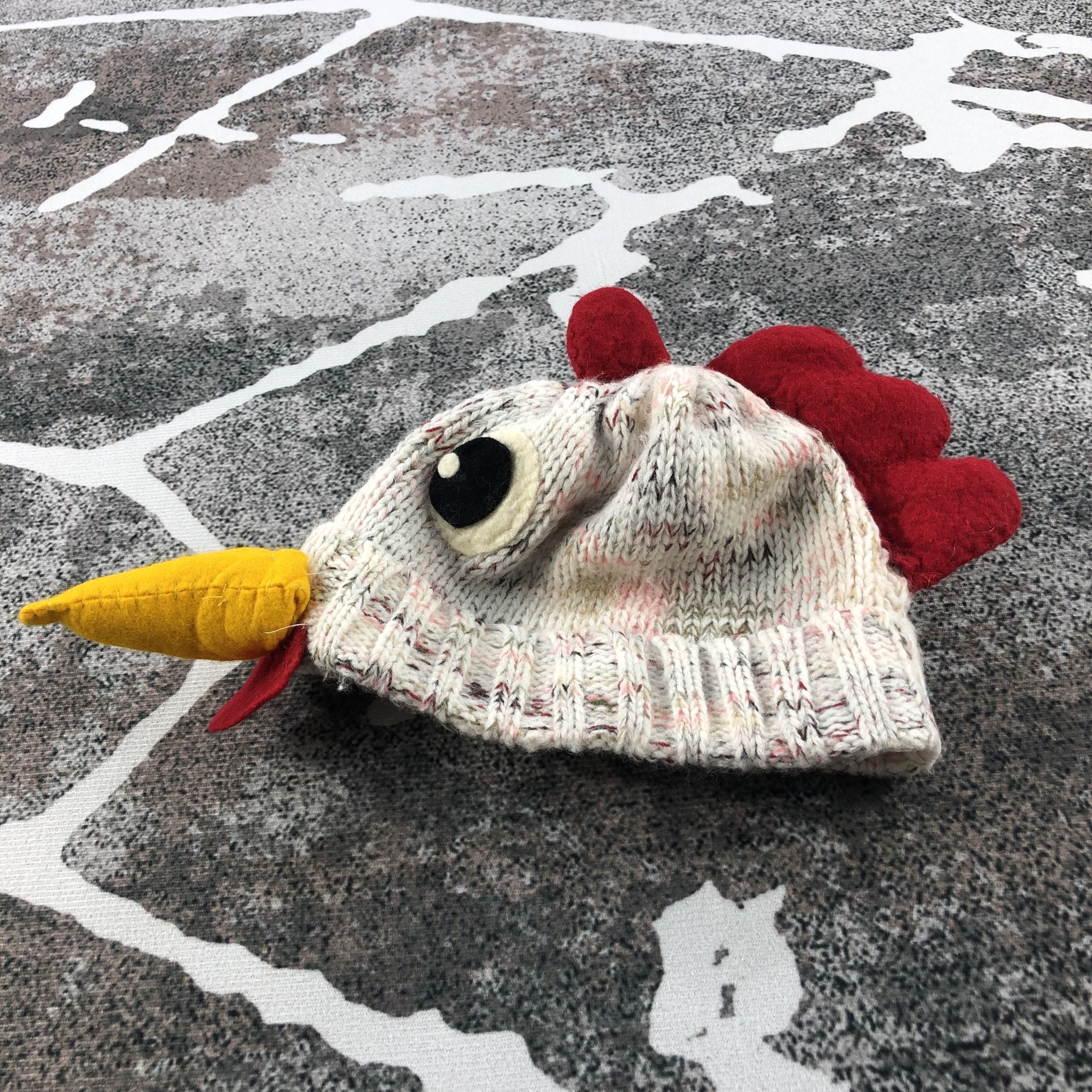 Vintage Chicken Knitwear Beanie Snowcap Snow Hat B11 Size ONE SIZE - 2 Thumbnail
