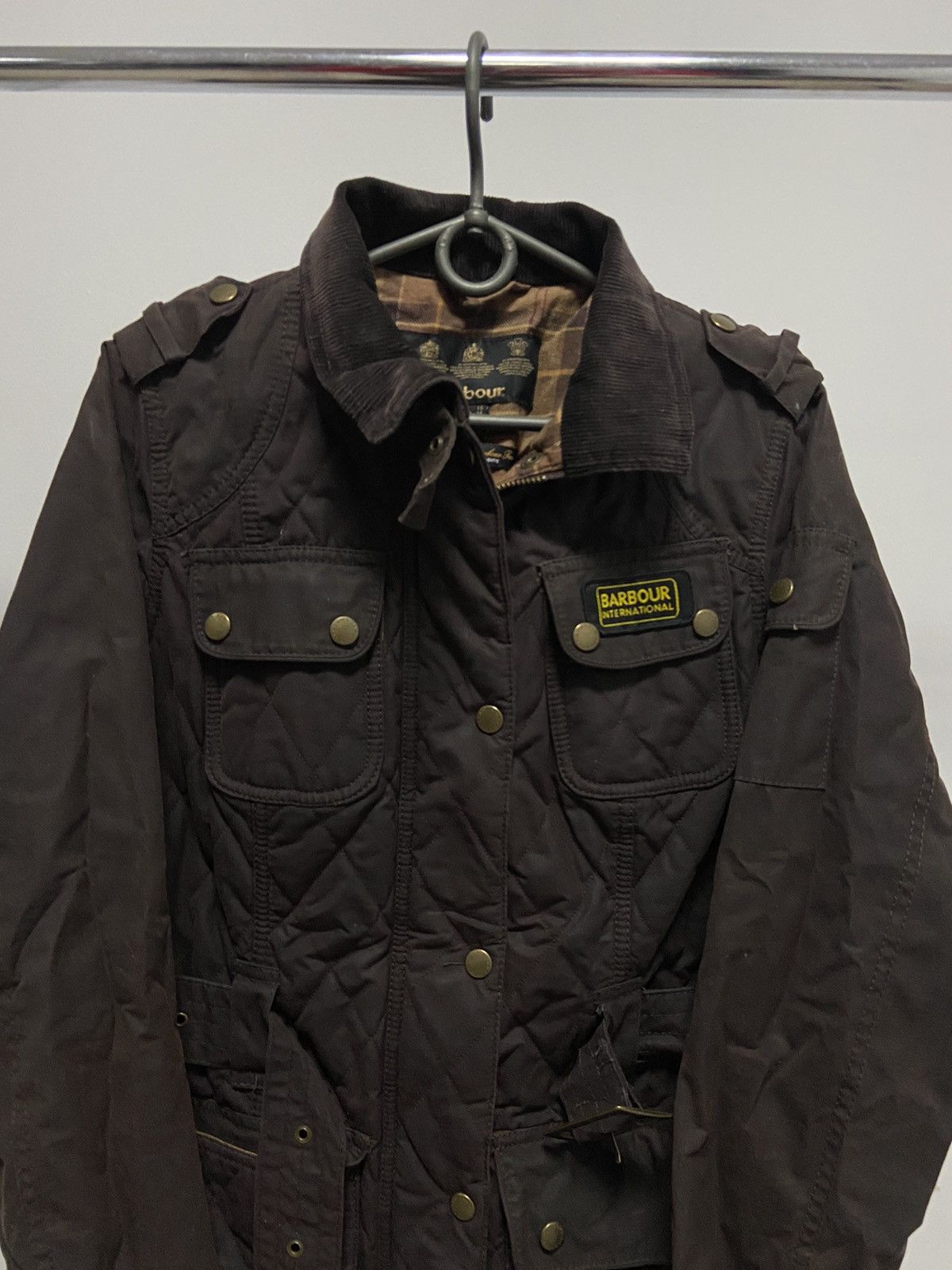 Barbour × Vintage Barbour Jacket waxed small Logo Vintage Avant Garde waxed Size M / US 6-8 / IT 42-44 - 2 Thumbnail