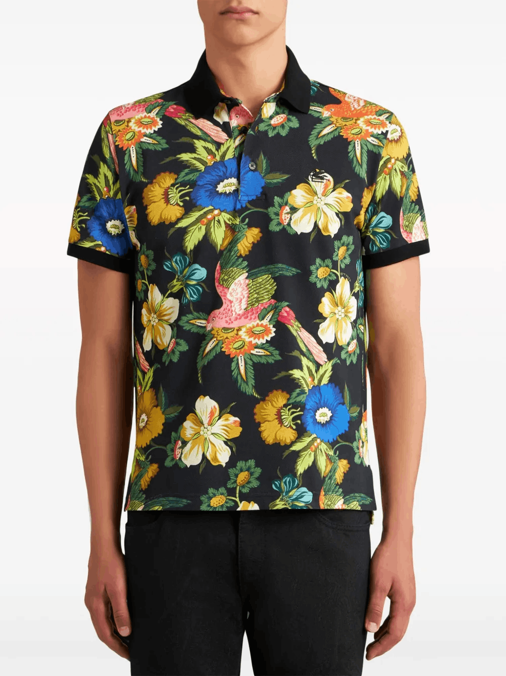 Other Floral-Print Cotton Polo Shirt – Men’s Short Sleeve Polo Size US L / EU 52-54 / 3 - 4 Thumbnail