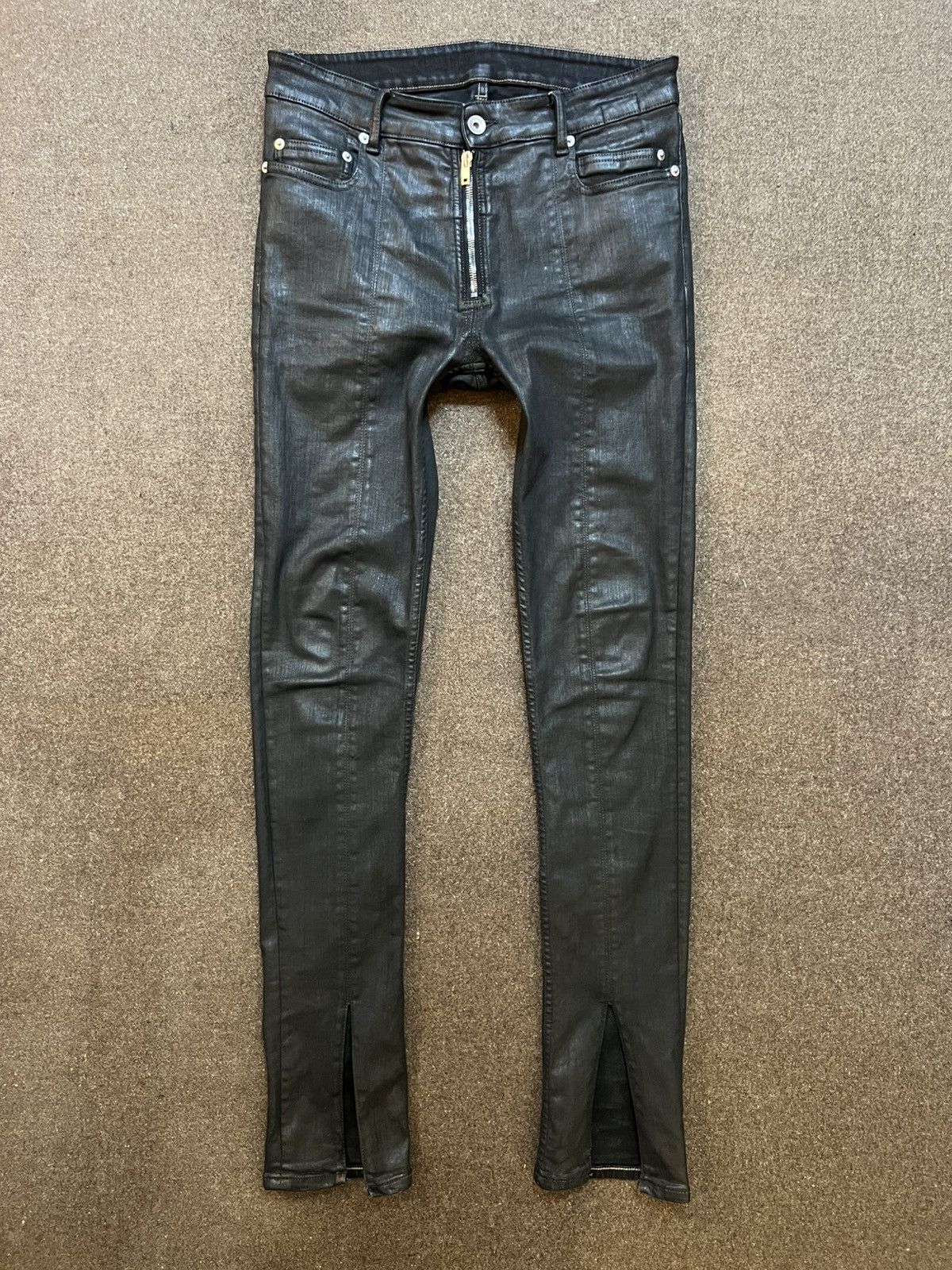 Rick Owens Rick Owens FW20 Tyrone Slit Cut Waxed Denim Size US 30 / EU 46 - 1 Thumbnail