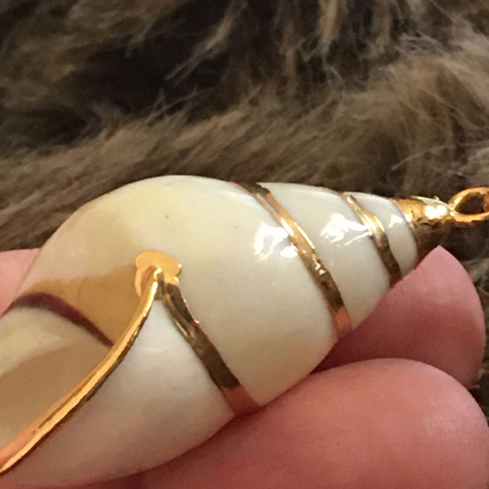 Vintage Vintage natural tulip shell pendant on chain Size ONE SIZE - 9 Thumbnail